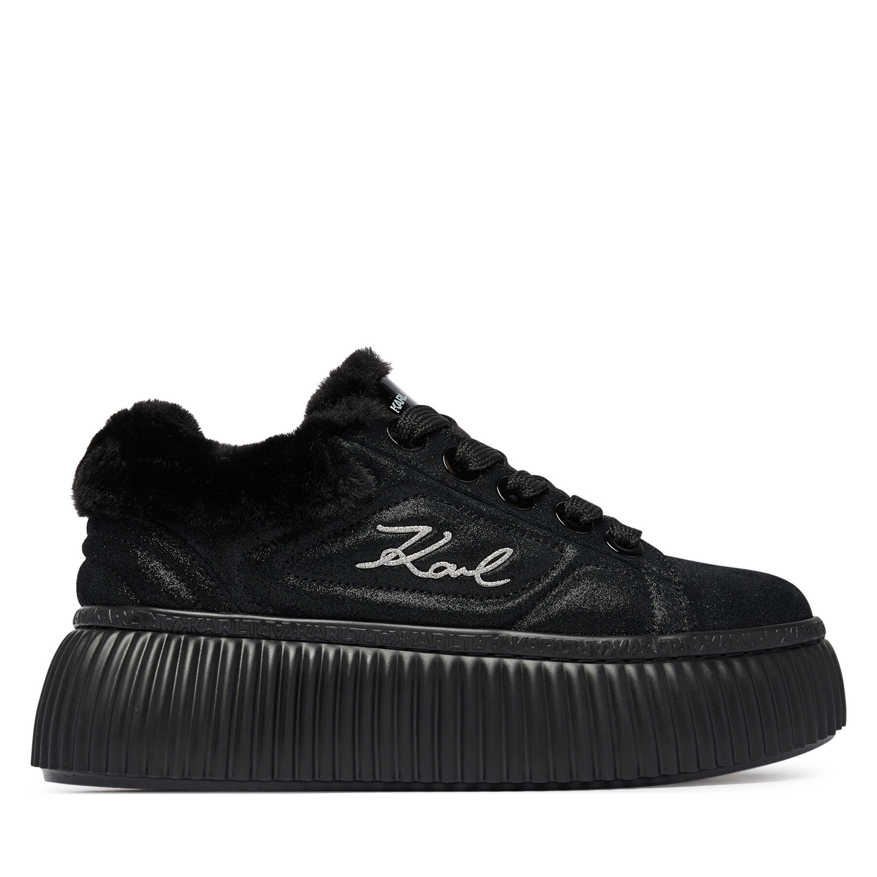 Sneakersy KARL LAGERFELD Kreeper Lo KL42312L Čierna