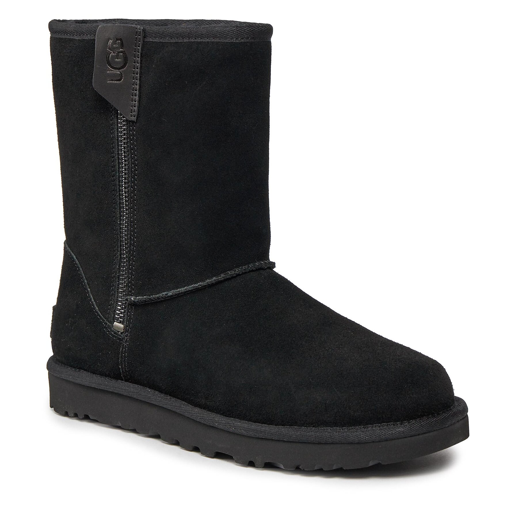 Damen Schneeschuhe Ugg, Schuhgröße 36, Schwarz, W Classic Short Bailey Zip 1144043