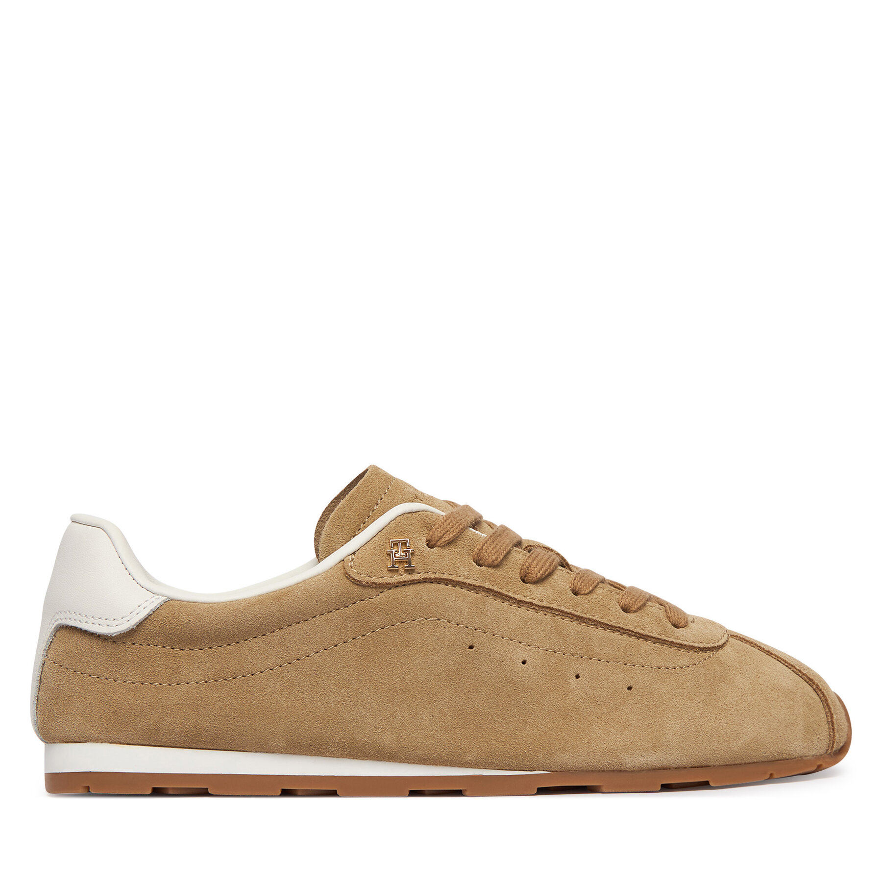 Superge Tommy Hilfiger Th Bella Low Runner Suede FW0FW09189 Bež