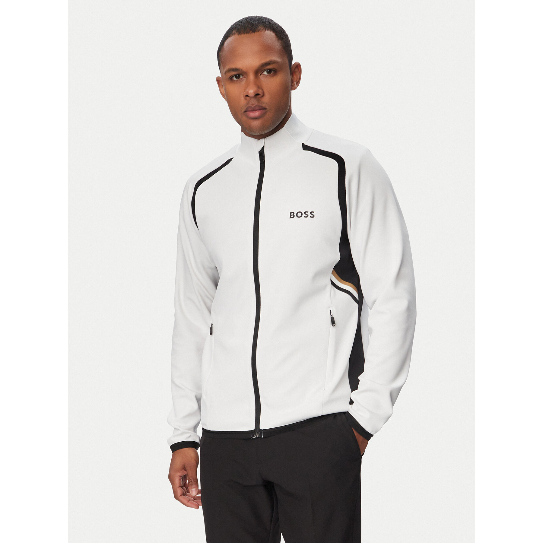 BOSS Sweatshirt Spin 50554402 Weiß Regular Fit