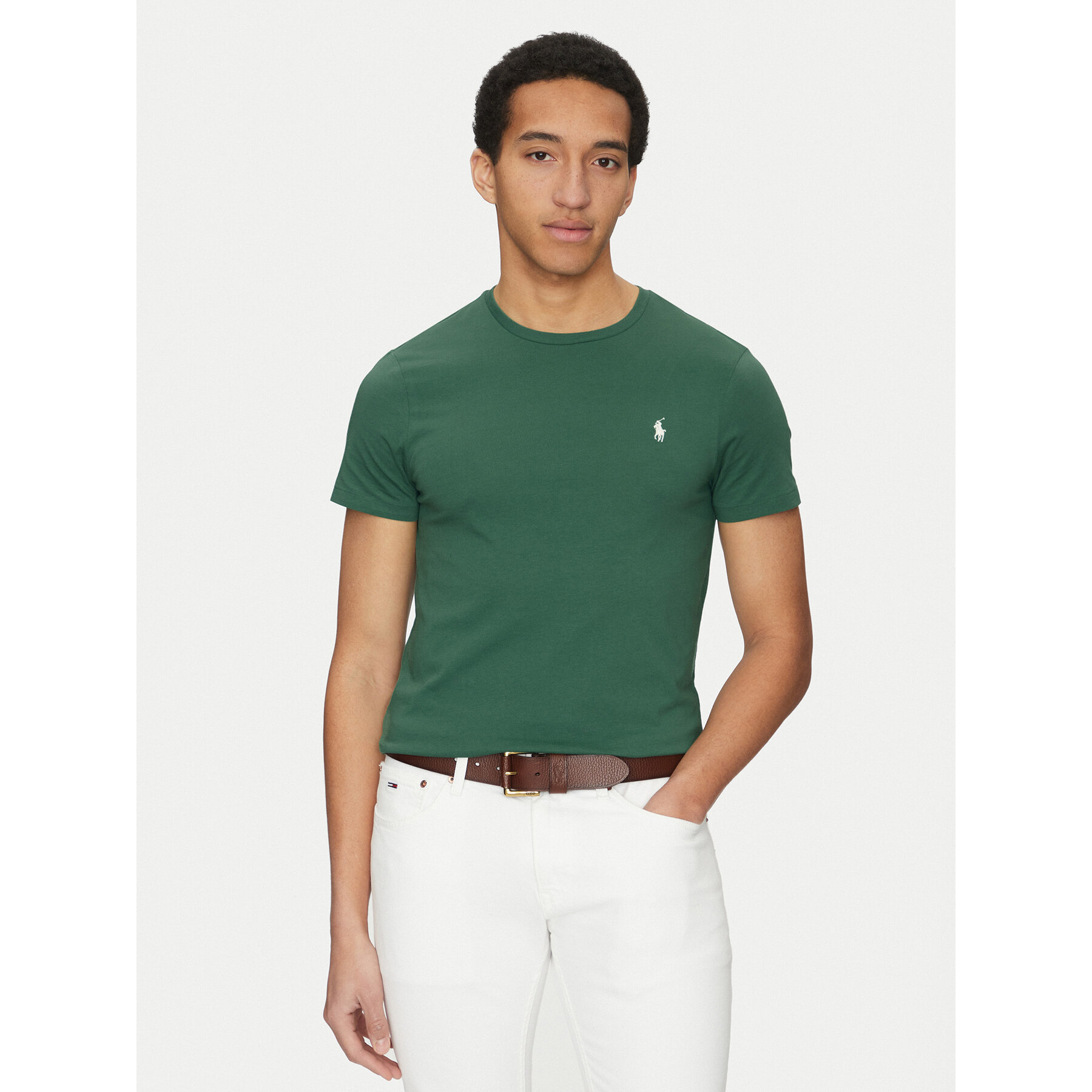 Polo Ralph Lauren T-shirt 710671438422 Zelena Slim Fit