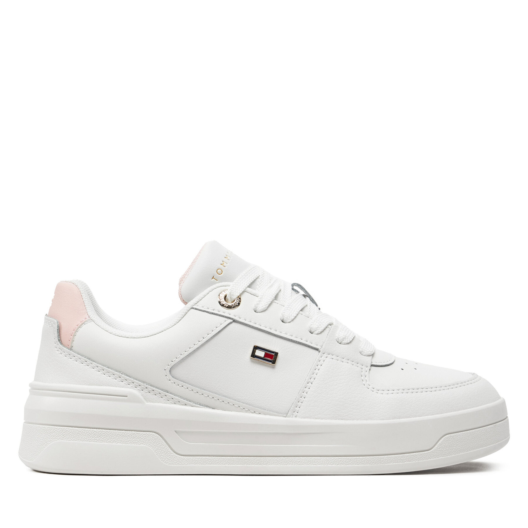 Sneakers Tommy Hilfiger Flag Basket Sneaker FW0FW08081 Écru