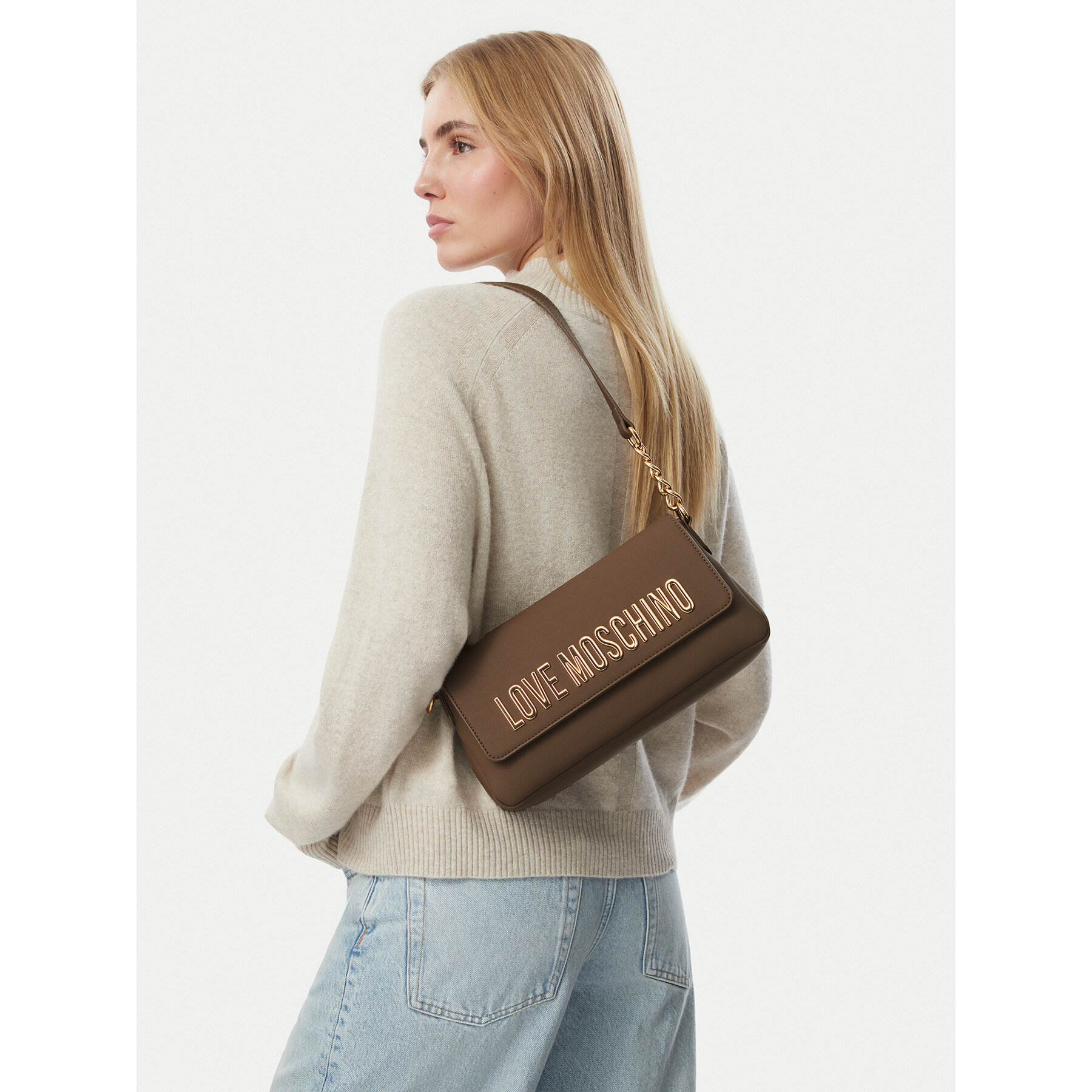 Geantă LOVE MOSCHINO JC4109PP0PKD0203 Maro