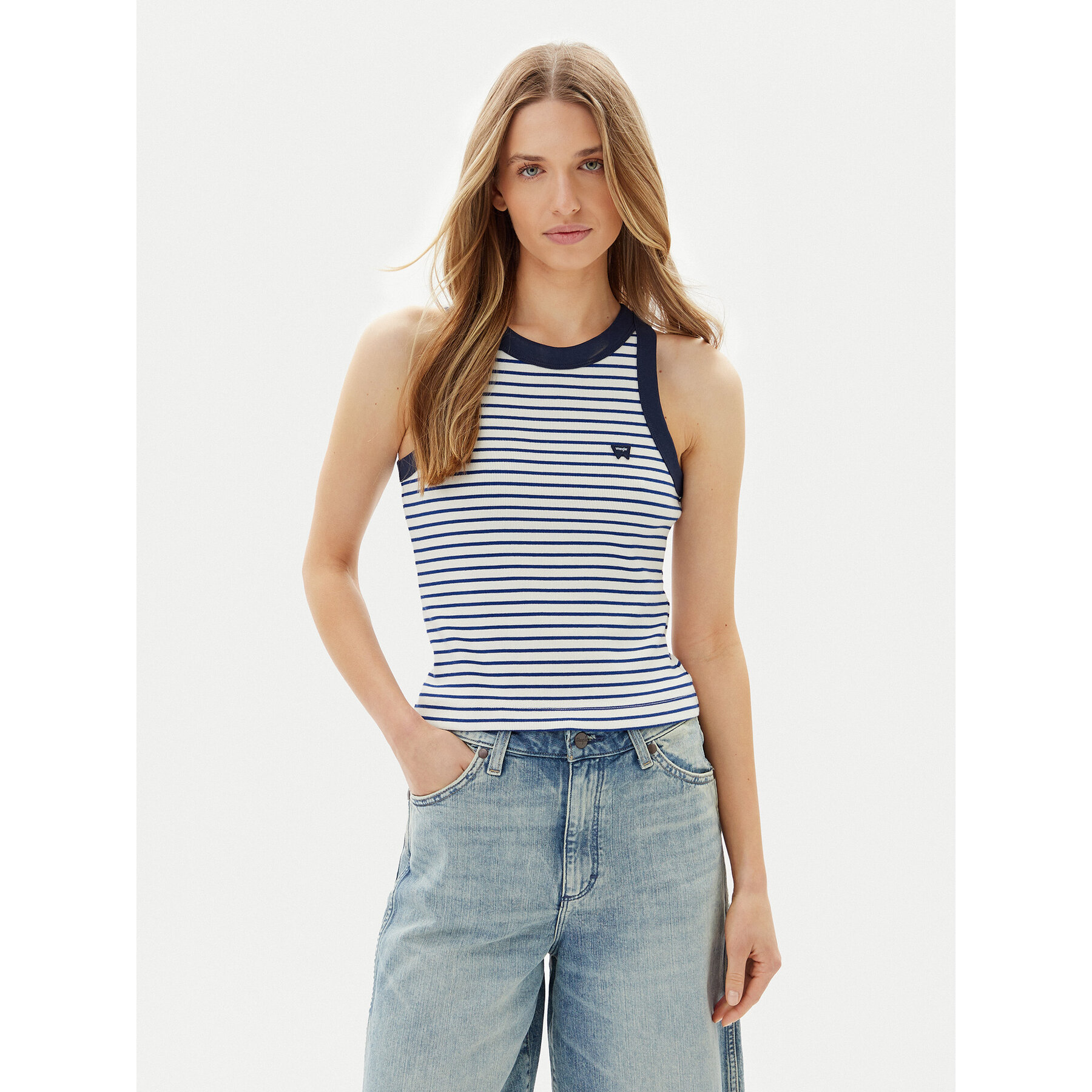 Wrangler Top Ringer 112362567 Rosa Slim Fit