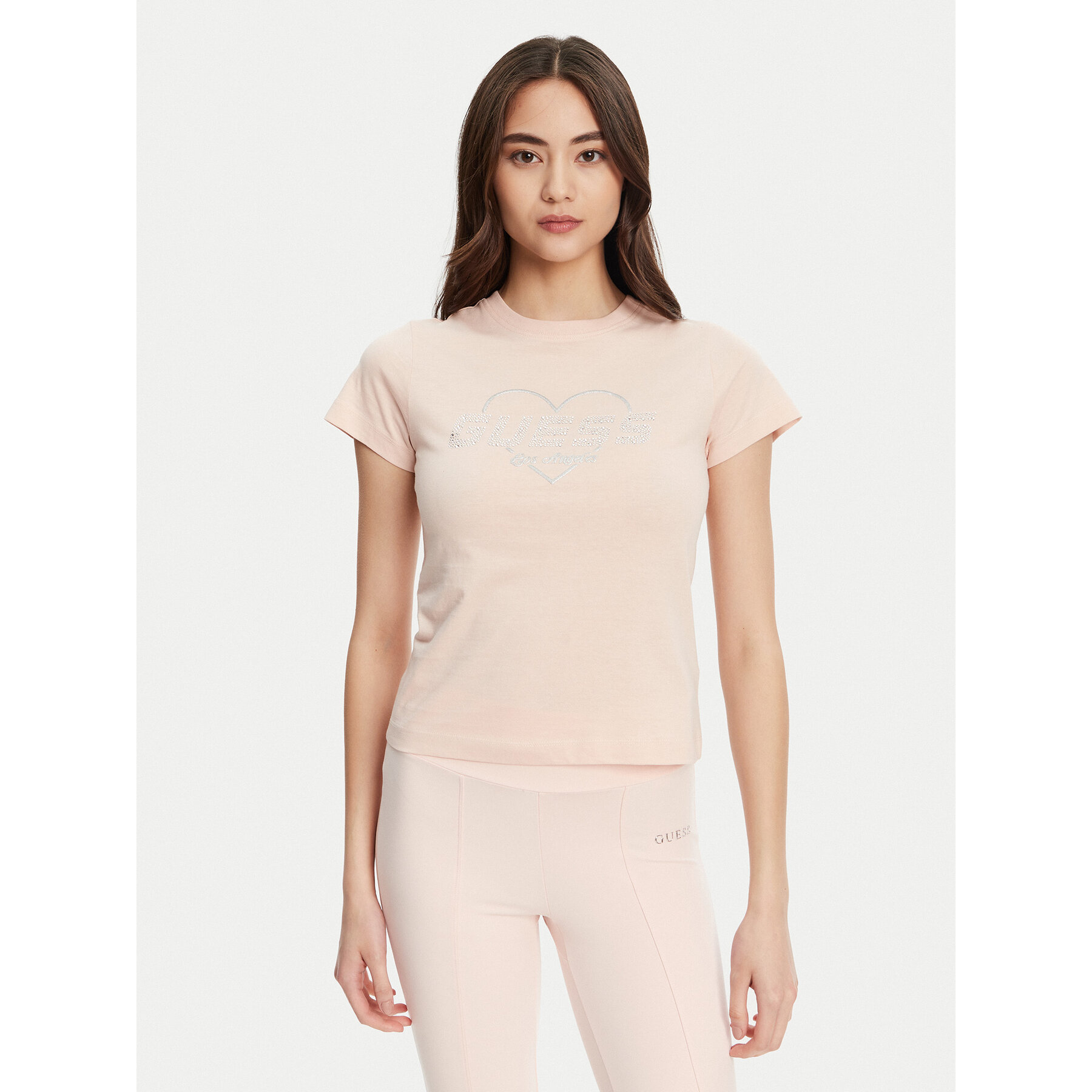 Guess T-Shirt V5GI10 K9RM1 Ροζ Regular Fit