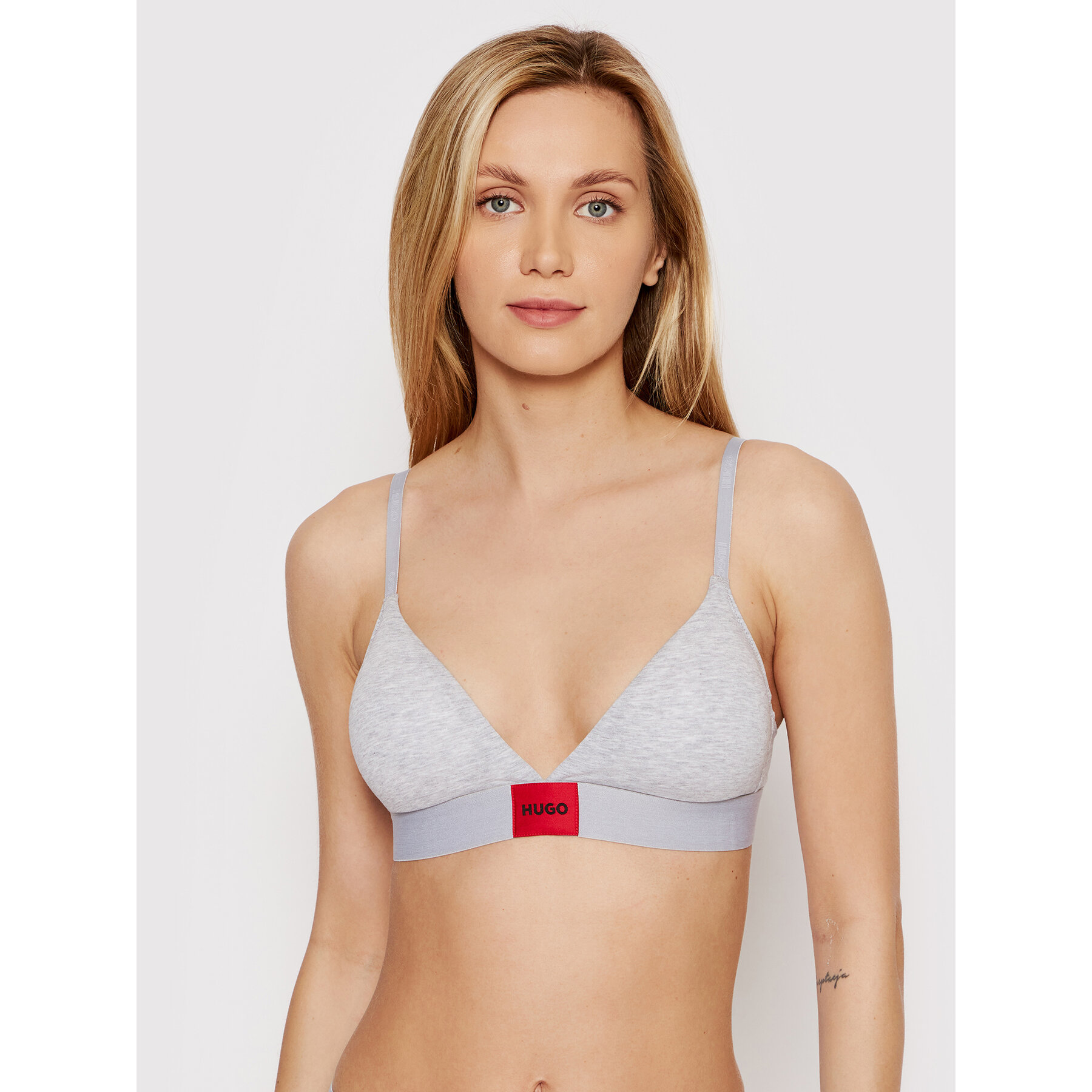 Hugo Reggiseno Bralette Triangle Red Label 50469647 Grigio