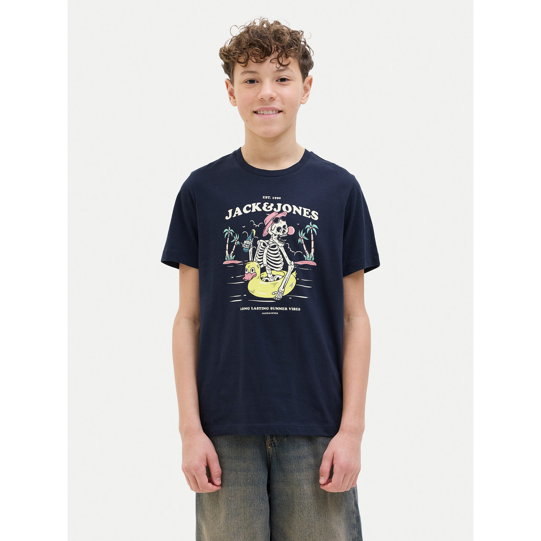 Jack&Jones Junior Jack&Jones Junior T-Shirt Elijah 12269825 Σκούρο μπλε Regular Fit