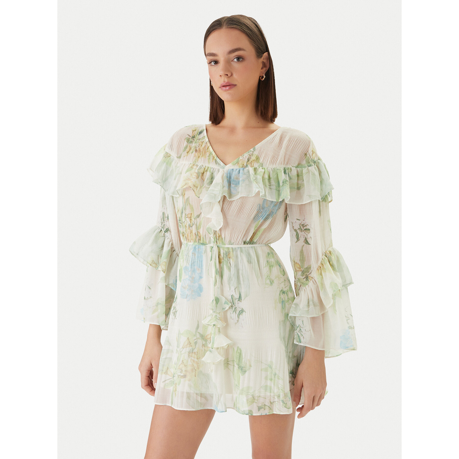 Guess Coctailkleid W6GKA5 W2400 Grün Regular Fit