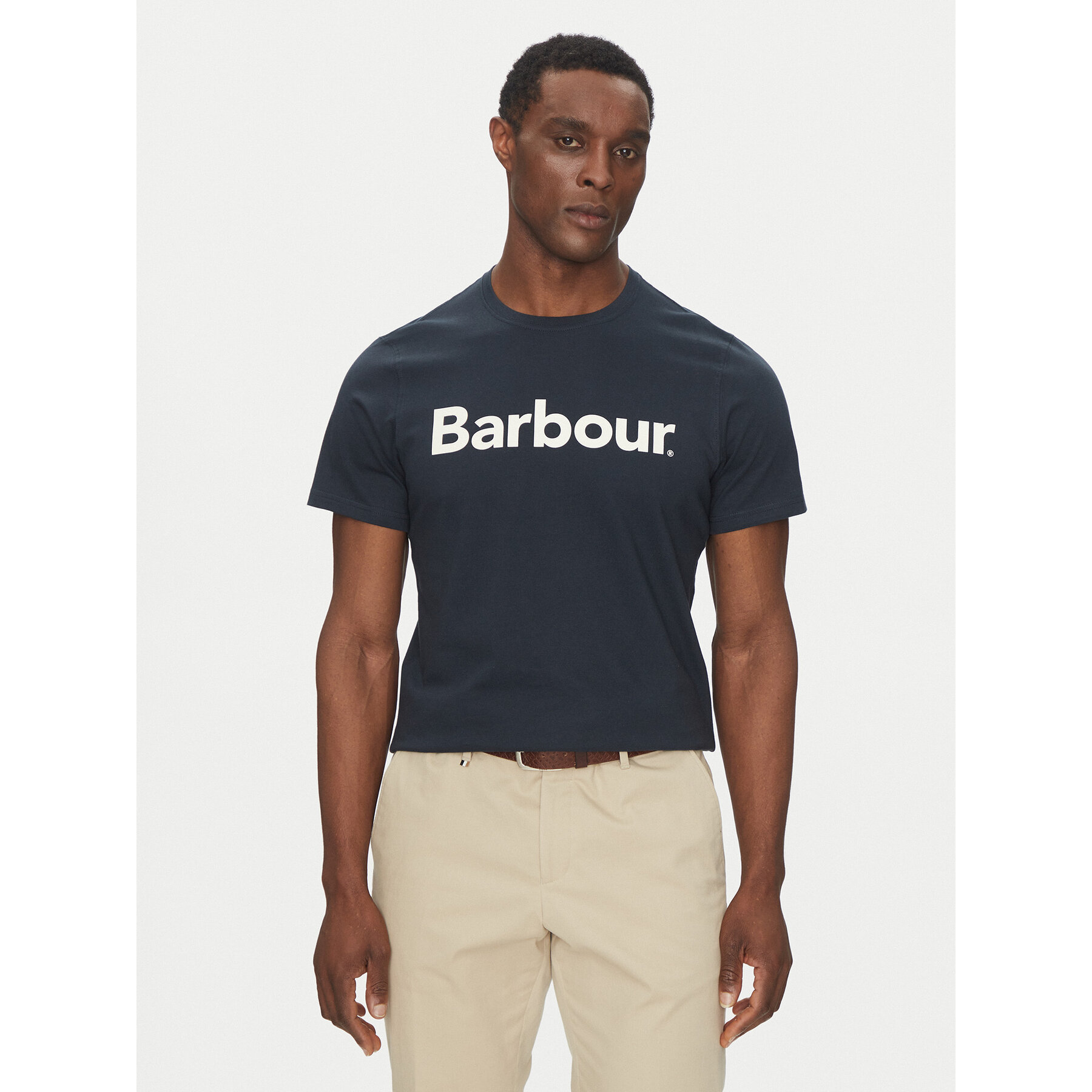 Barbour T-Shirt Logo MTS0531NY31 Blu Scuro Tailored Fit