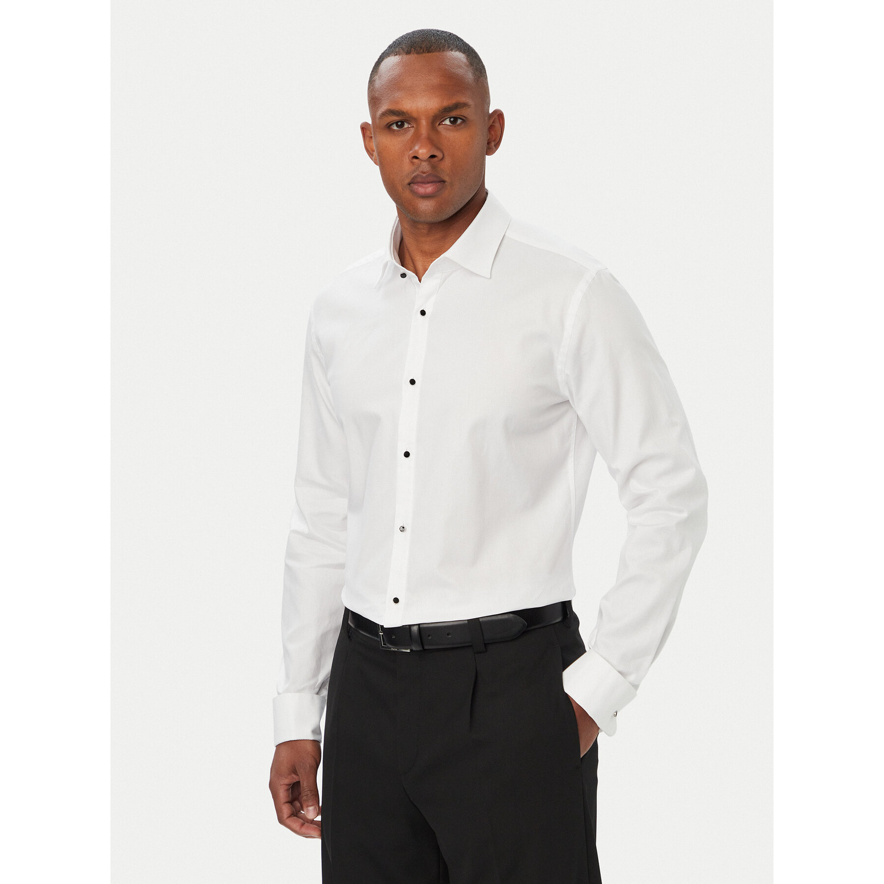 HUGO Hemd Kamir 50566484 Weiß Slim Fit