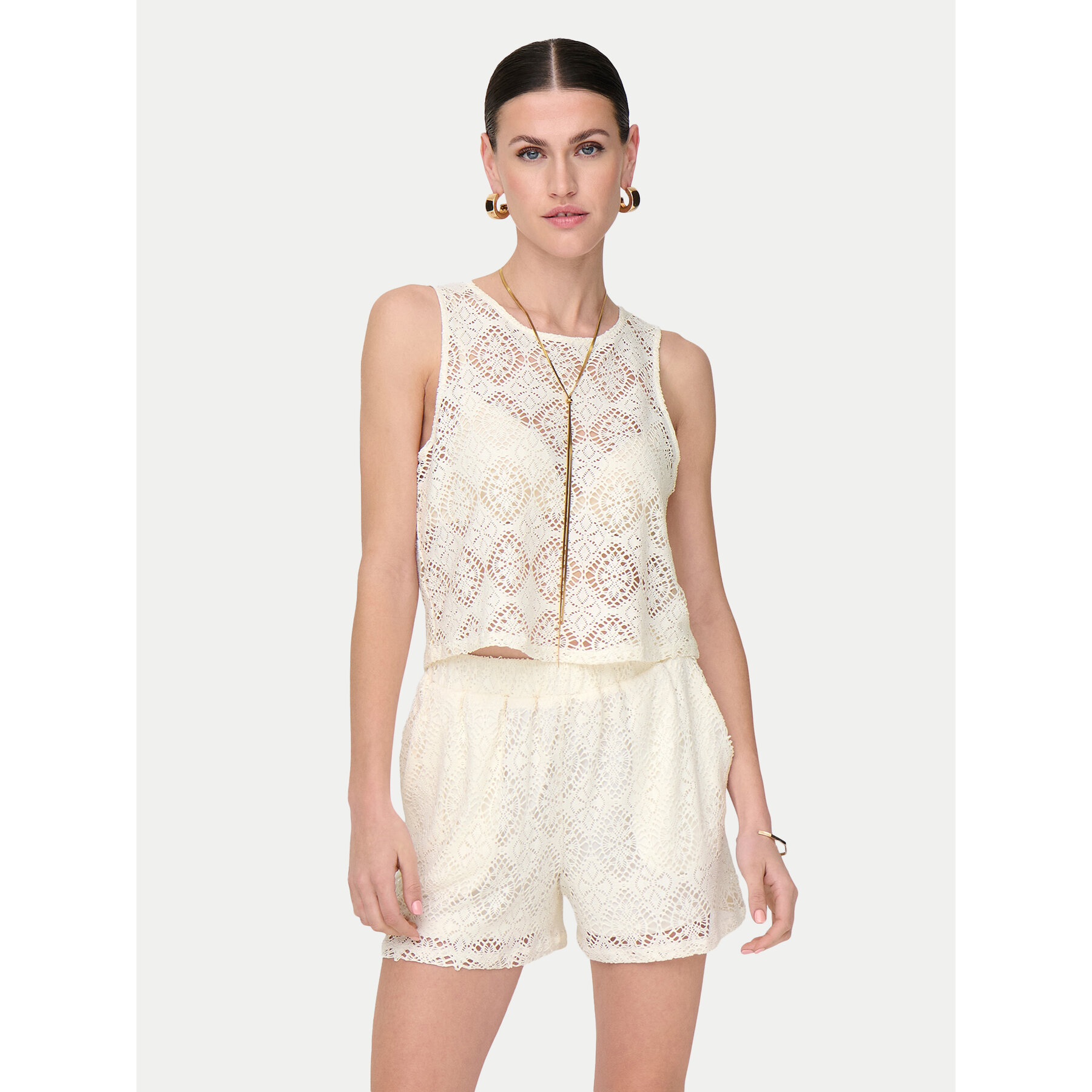 JDY JDY Τοπ Eva 15351499 Λευκό Regular Fit