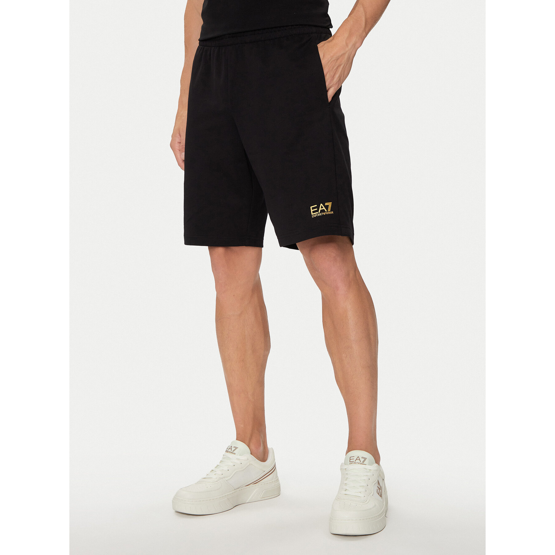 EA7 Emporio Armani Sportshorts 8NPS65 PJVRZ 0208 Schwarz Regular Fit