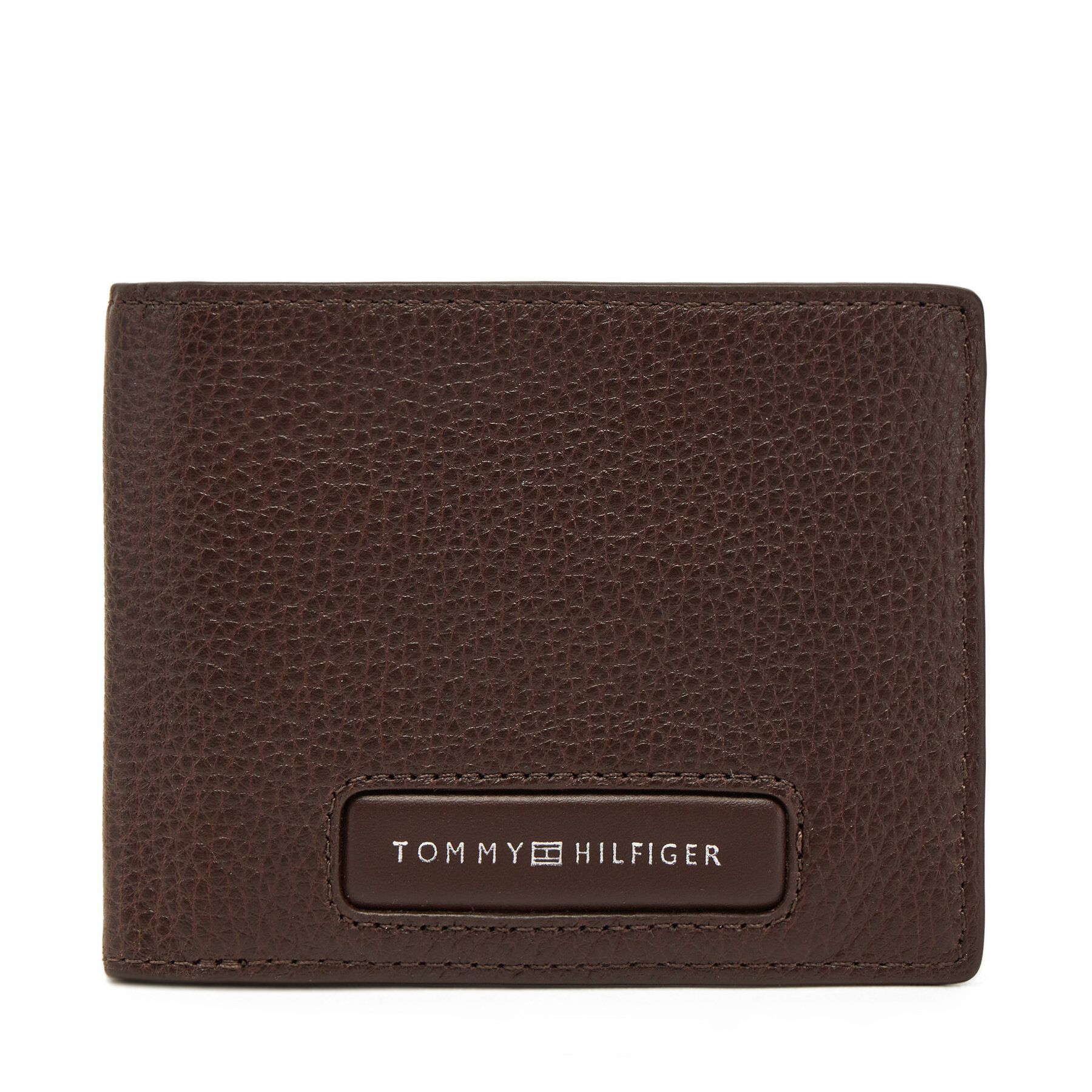 Duży Portfel Męski Tommy Hilfiger Brązowy Th Monogram Mini Cc Wallet AM0AM13251