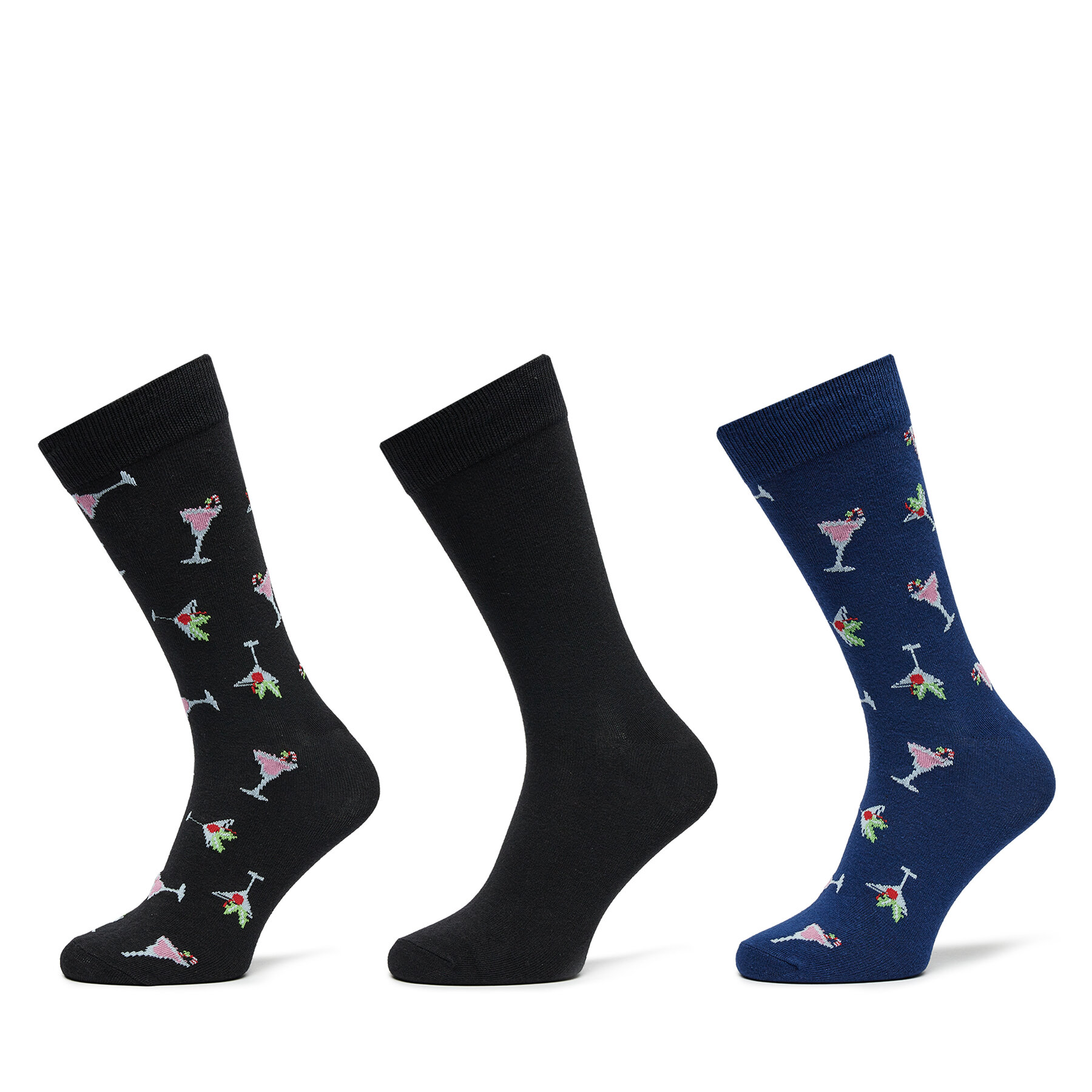 3 pares de calcetines altos para hombre Jack&Jones Party 12266854 Azul marino