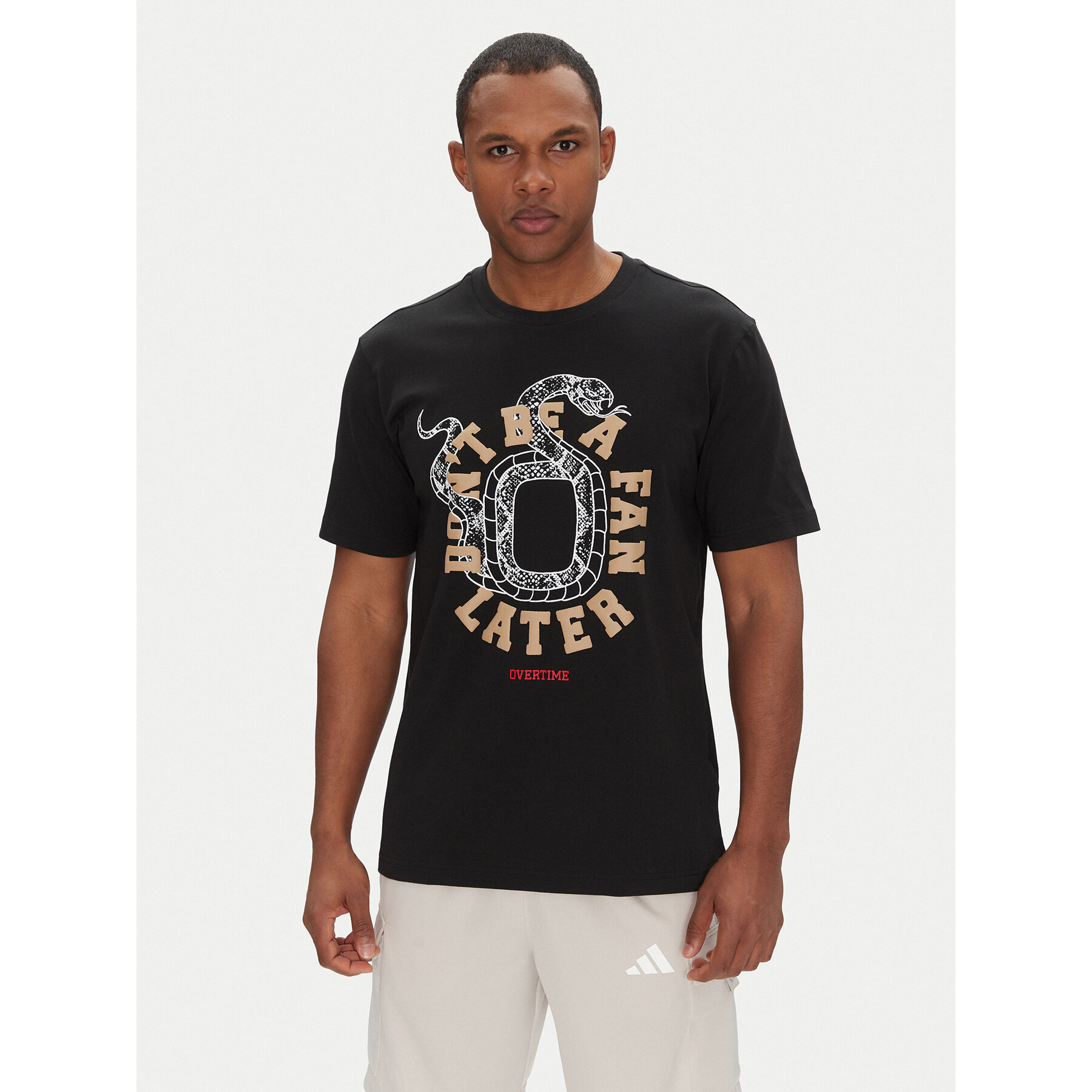 adidas Póló Overtime Spring Graphic JM0291 Fekete Regular Fit