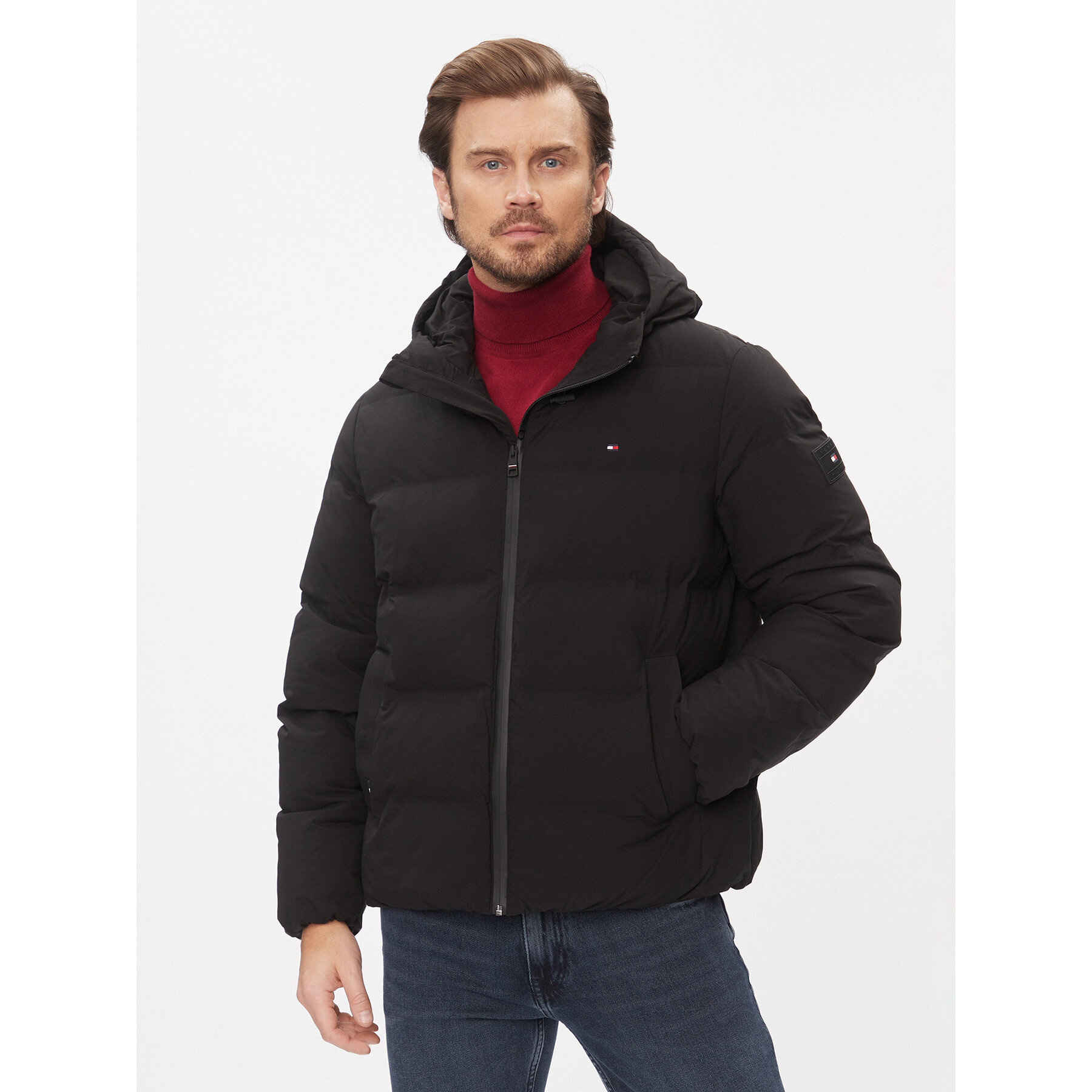 Tommy Hilfiger Winterjacke MW0MW33958 Schwarz Regular Fit