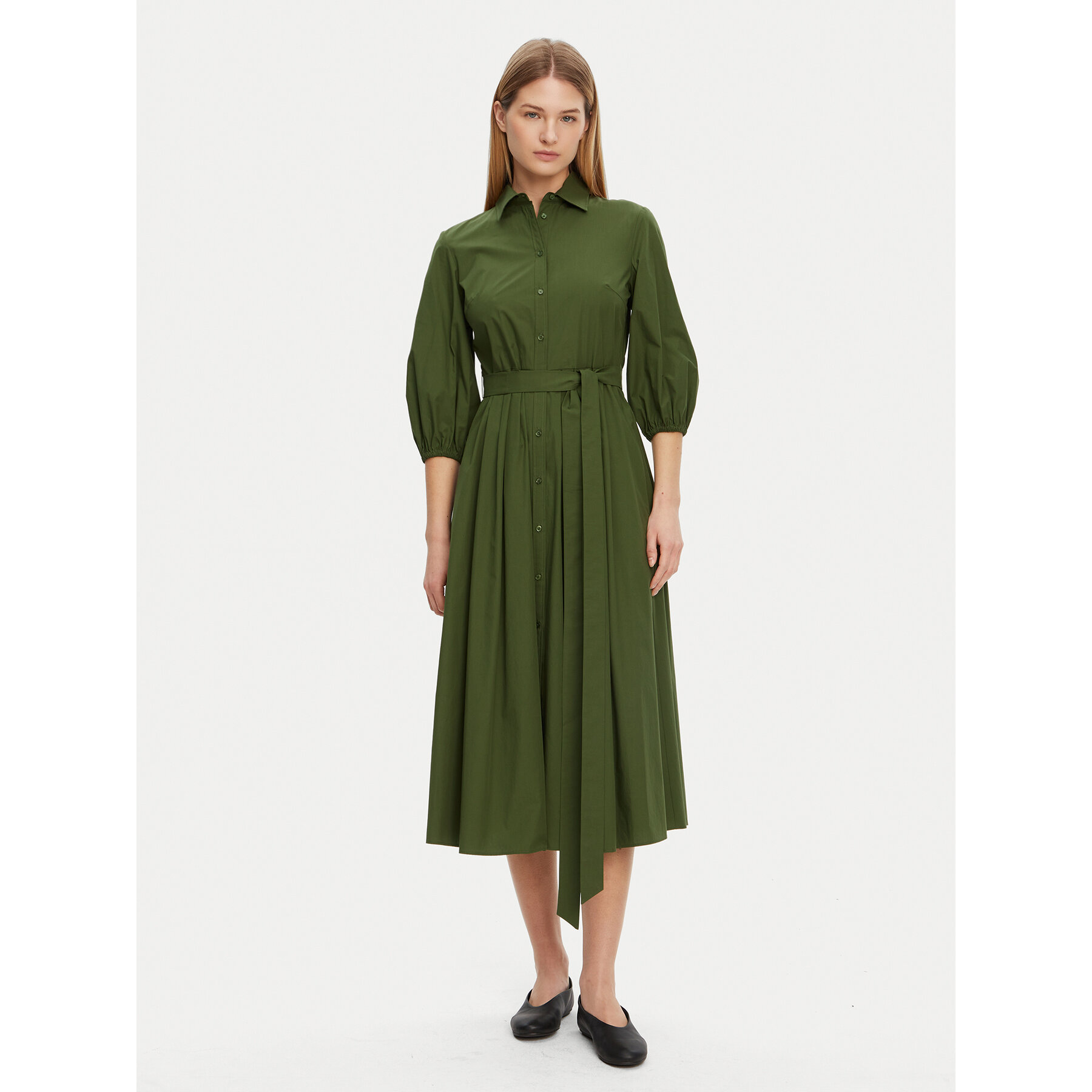 Weekend Max Mara Hemdkleid Kenita 2515221202 Grün Regular Fit