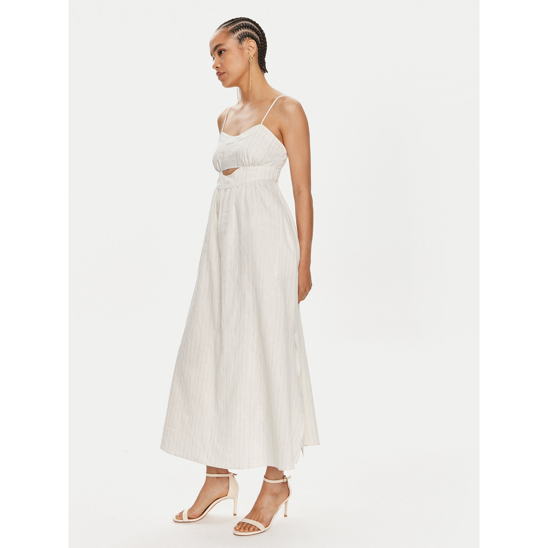 TWINSET Sommerkleid 241TT2224 Weiß Relaxed Fit