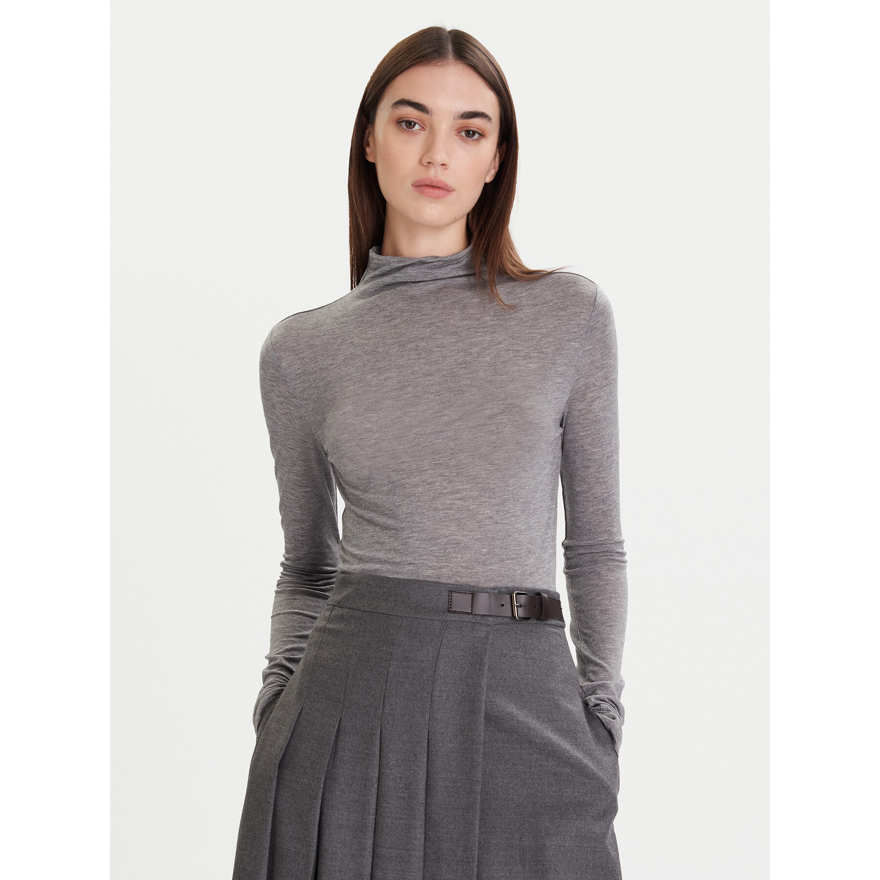 Calvin Klein Pullover LV044D239G Grau Slim Fit