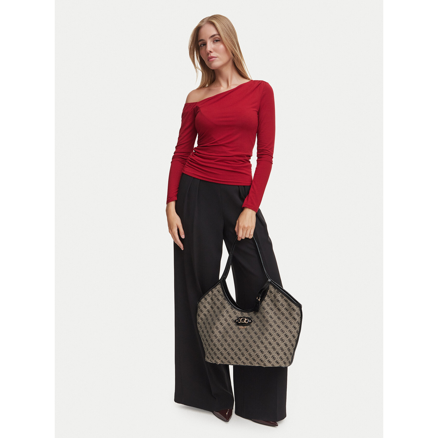 Geantă Guess Samantha HWJT23 13230 Bej