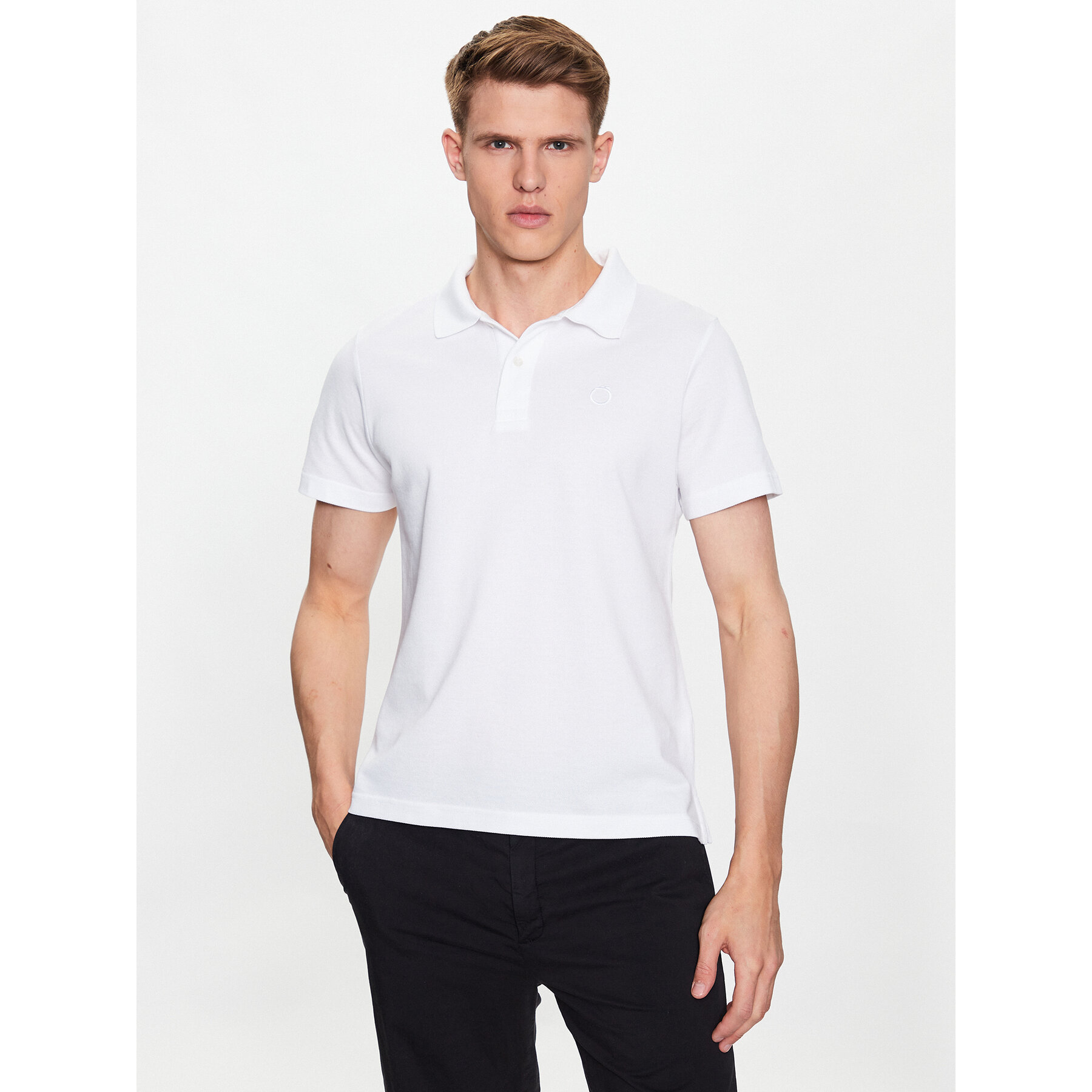 Trussardi Pólóing Emboidered 52T00712 Fehér Regular Fit