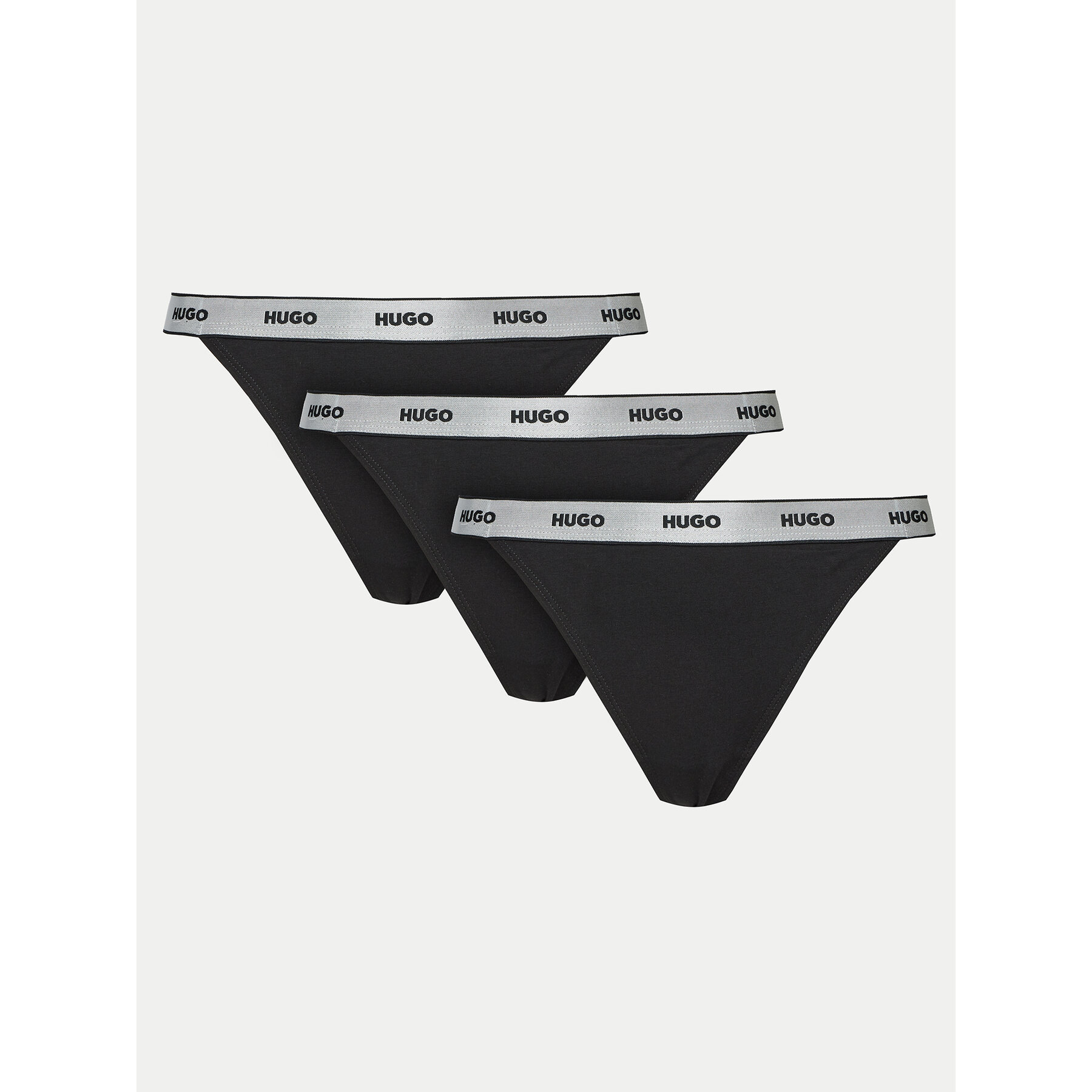 HUGO Σετ στρινγκ 50527212 Μαύρο