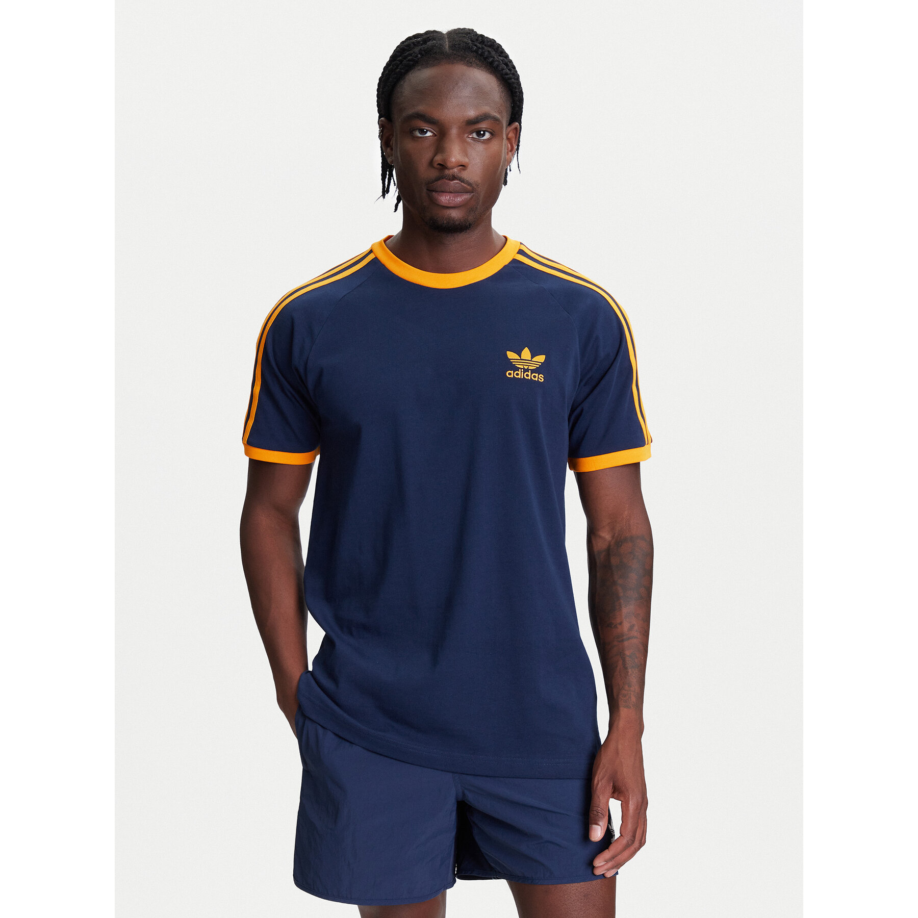 adidas T-shirt adicolor Classics 3-Stripes KA0472 Tamnoplava Slim Fit