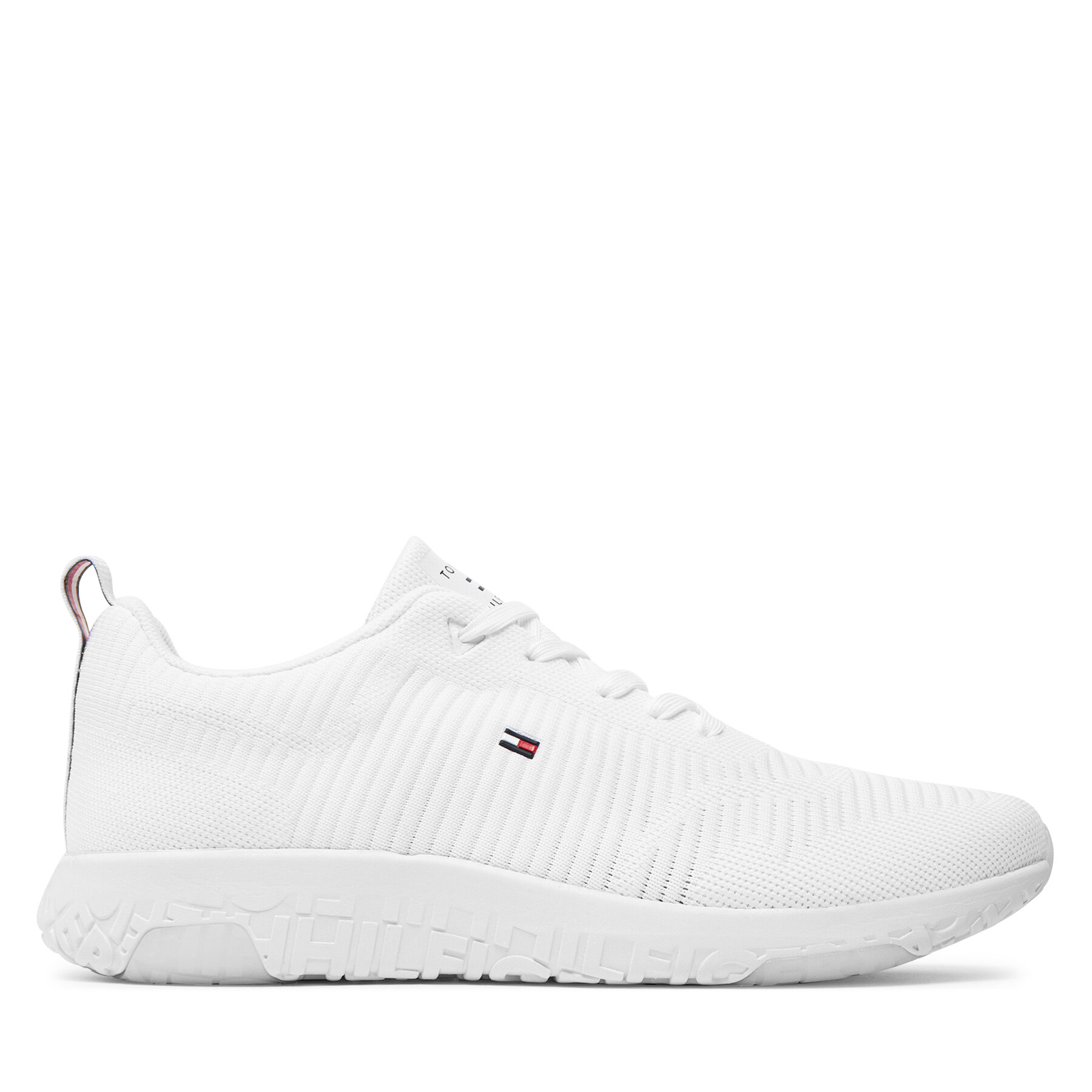 Sneakers Tommy Hilfiger Corporate Knit Rib Runner FM0FM02838 Alb