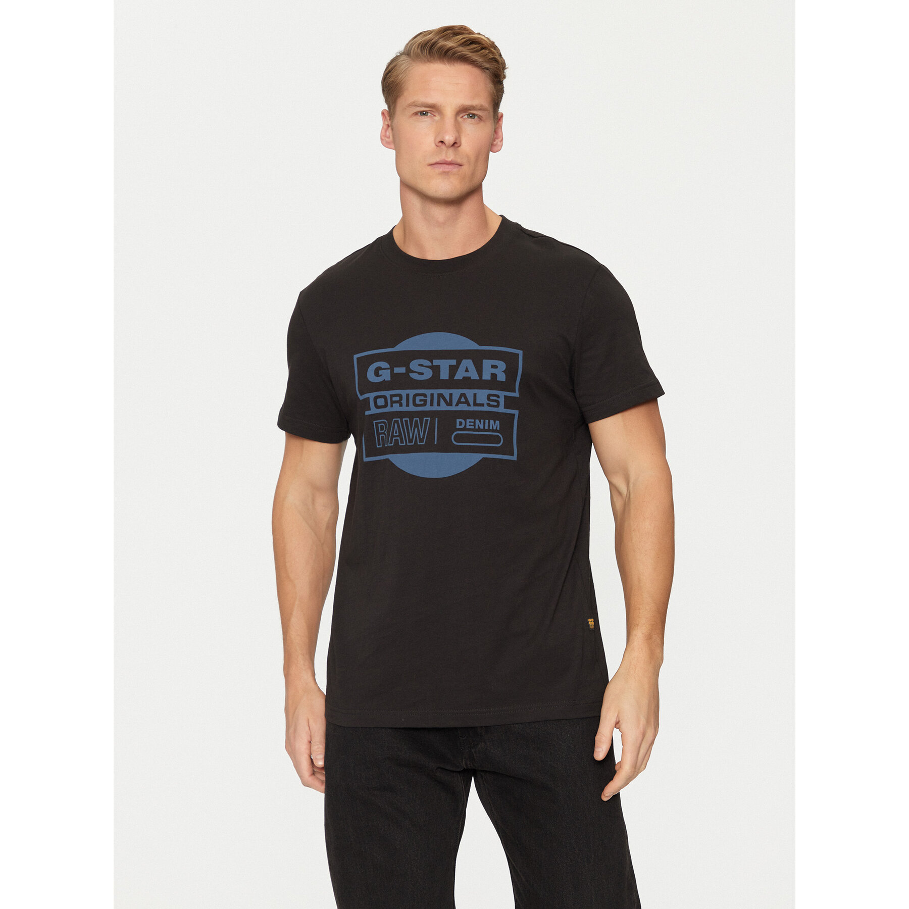 G-Star Raw T-shirt Originals D25443-8415 Nero Regular Fit