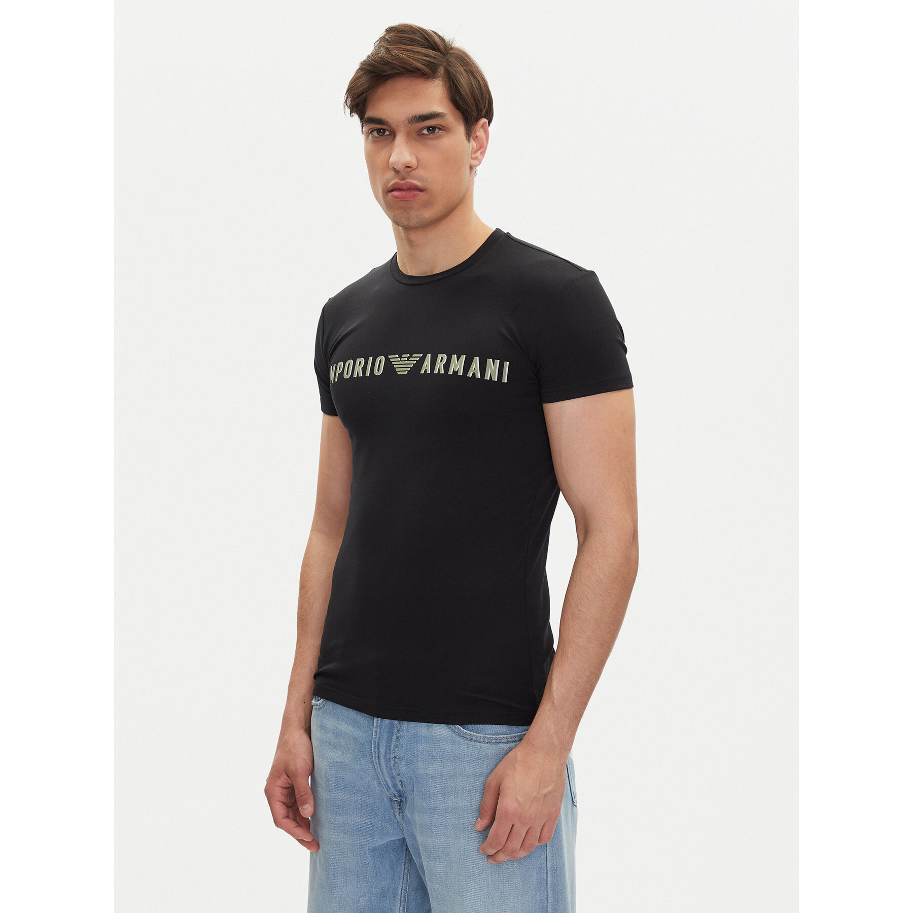 Emporio Armani Underwear Póló EM000375 AF10772 UC001 Fekete Slim Fit