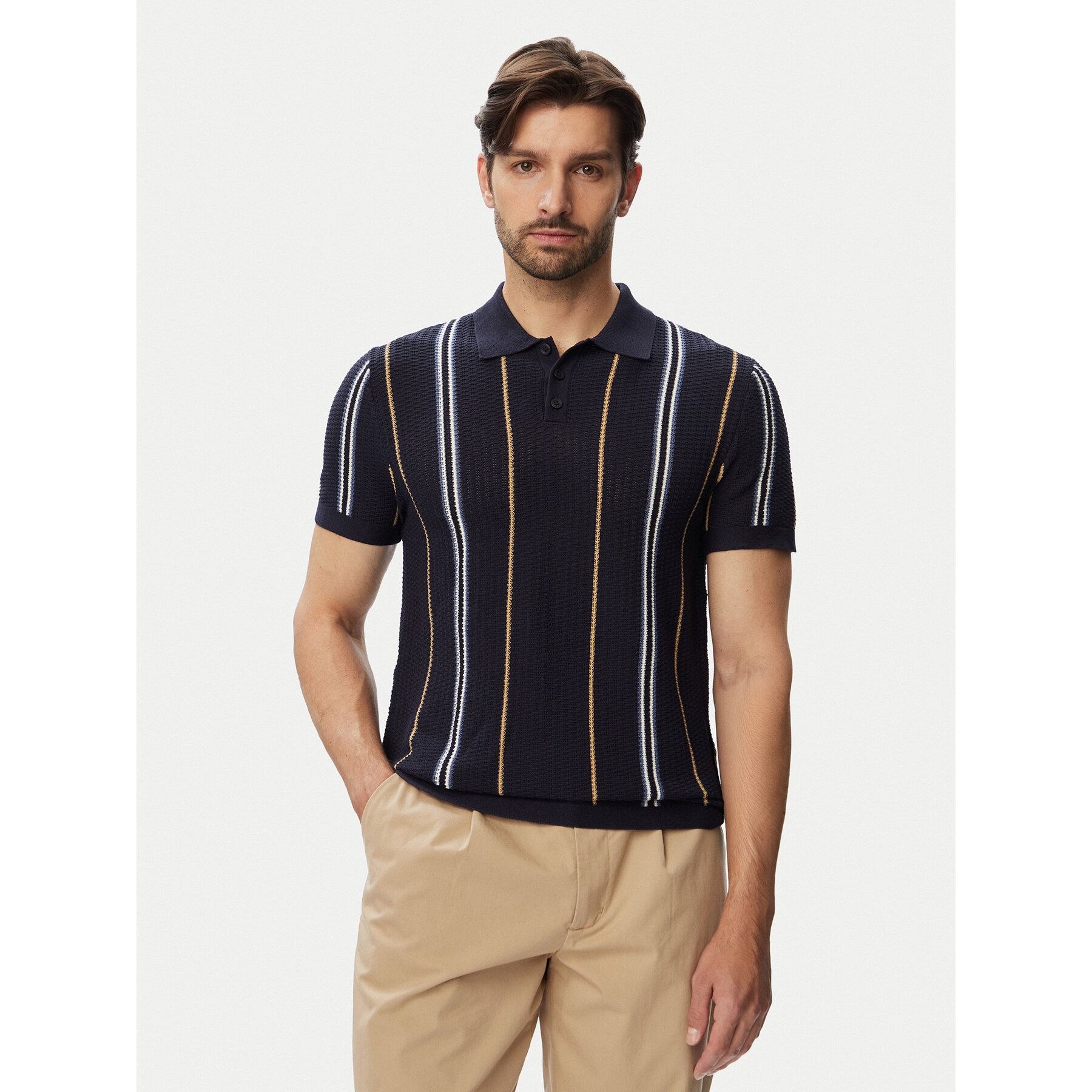 Guess Polo M6YR30 Z1062 Tamnoplava Regular Fit