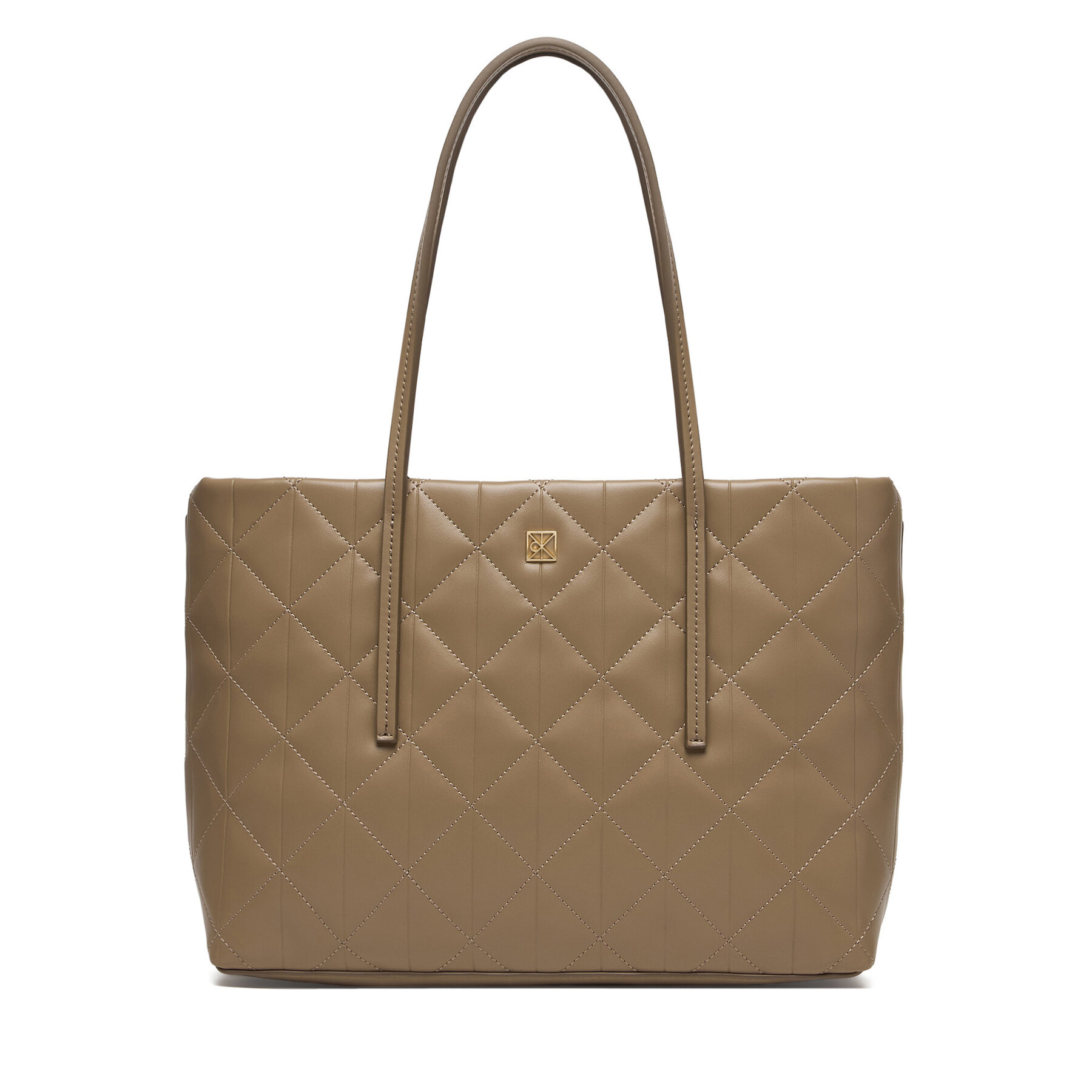 Дамска чанта Calvin Klein Quilted Small Tote LV04F3325G Бежов