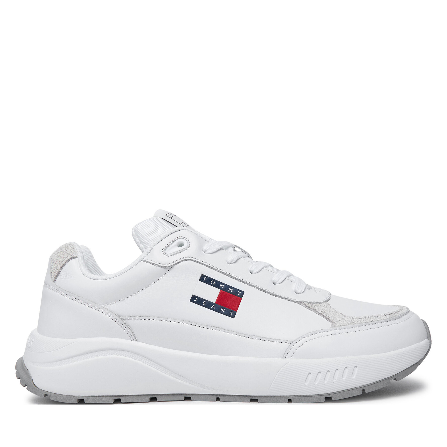 Sneakers Tommy Jeans Tjm Runner Full Leather Ess EM0EM01445 Vit