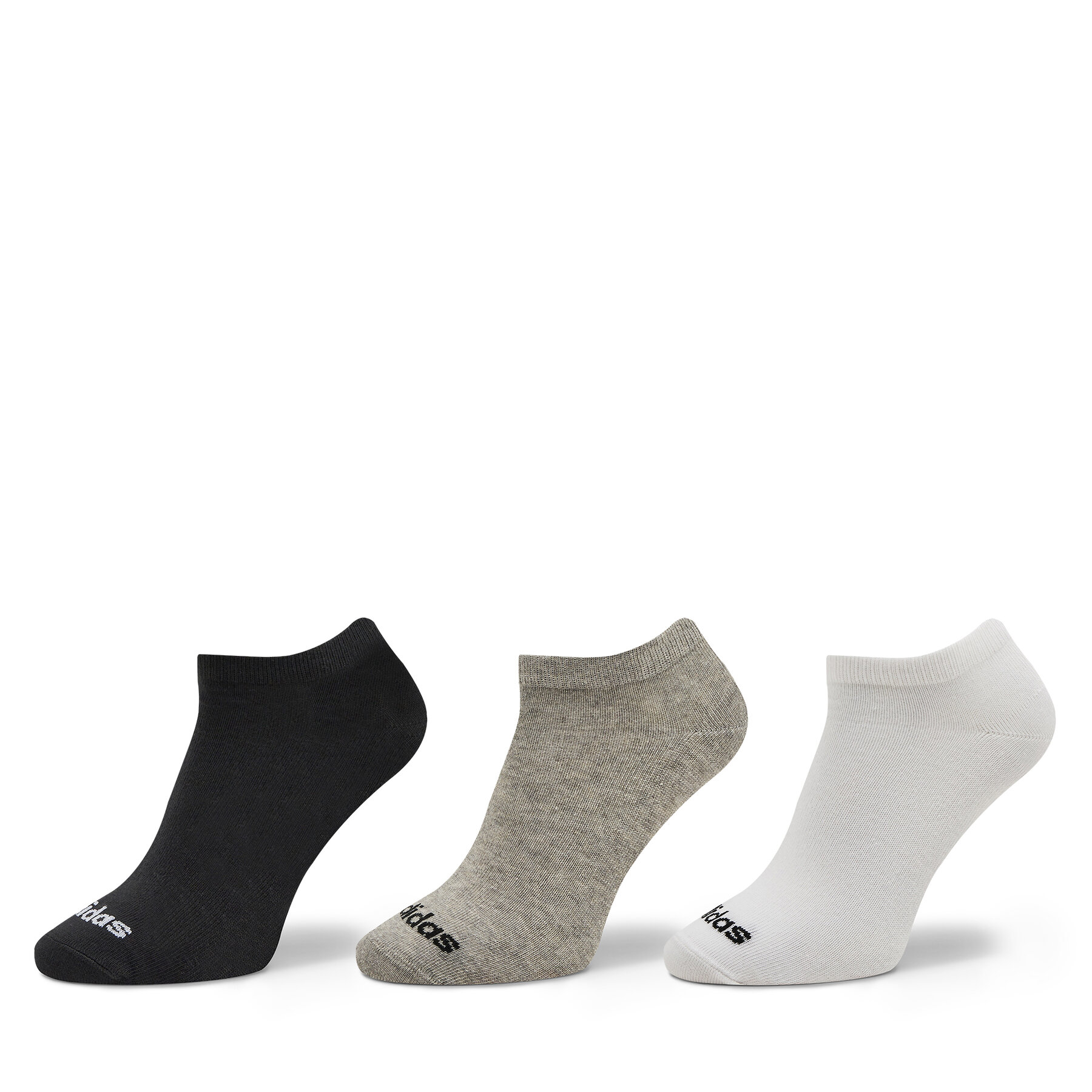 Calcetines tobilleros unisex adidas Thin Linear Low-Cut Socks 3 Pairs IC1300 Gris