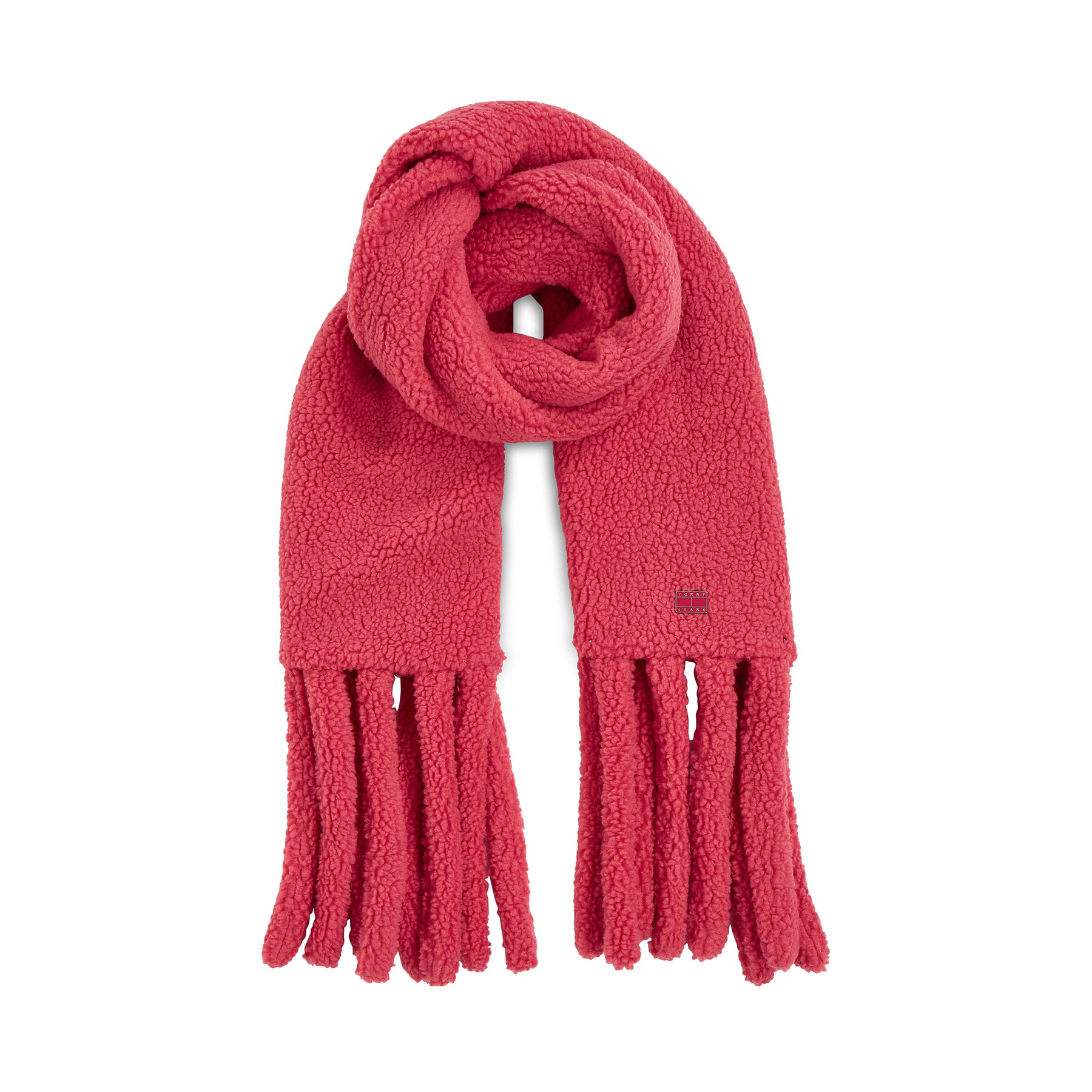 Šál Tommy Jeans Tjw Cosy Knit Fancy Scarf AW0AW15476 Ružová