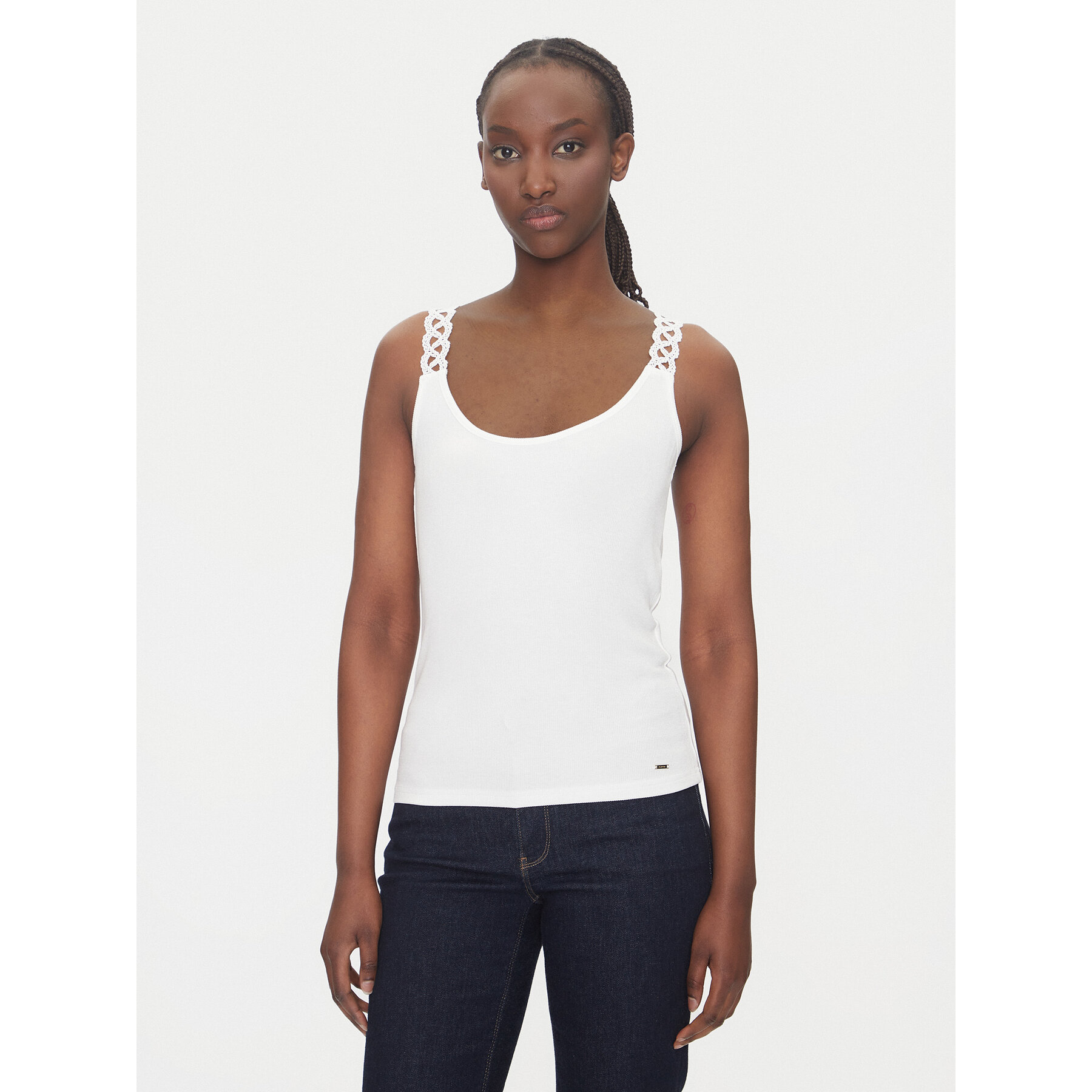 Morgan Top 251-DOUBI Bianco Slim Fit