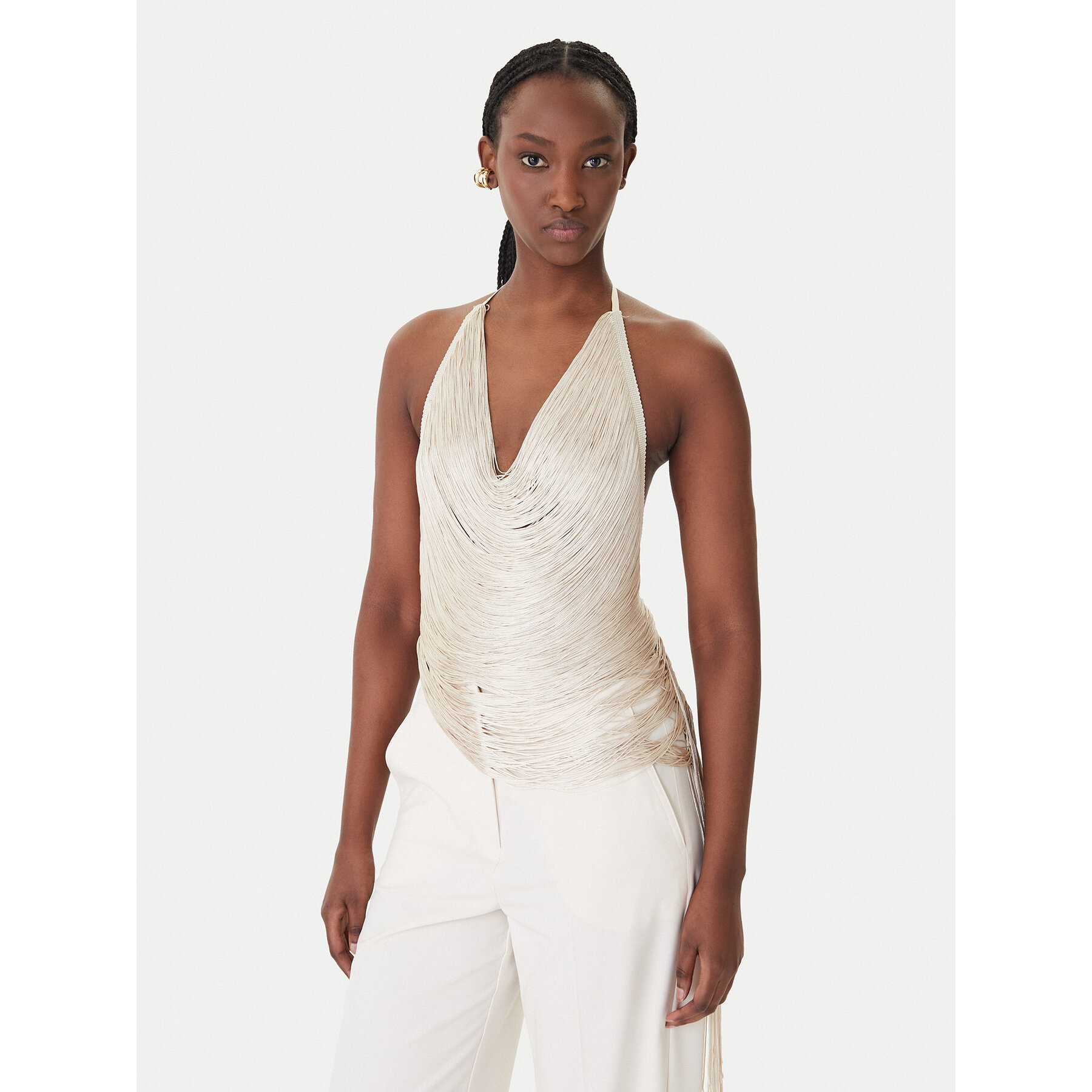 Patrizia Pepe Τοπ 8F0113/J406-W409 Μπεζ Regular Fit