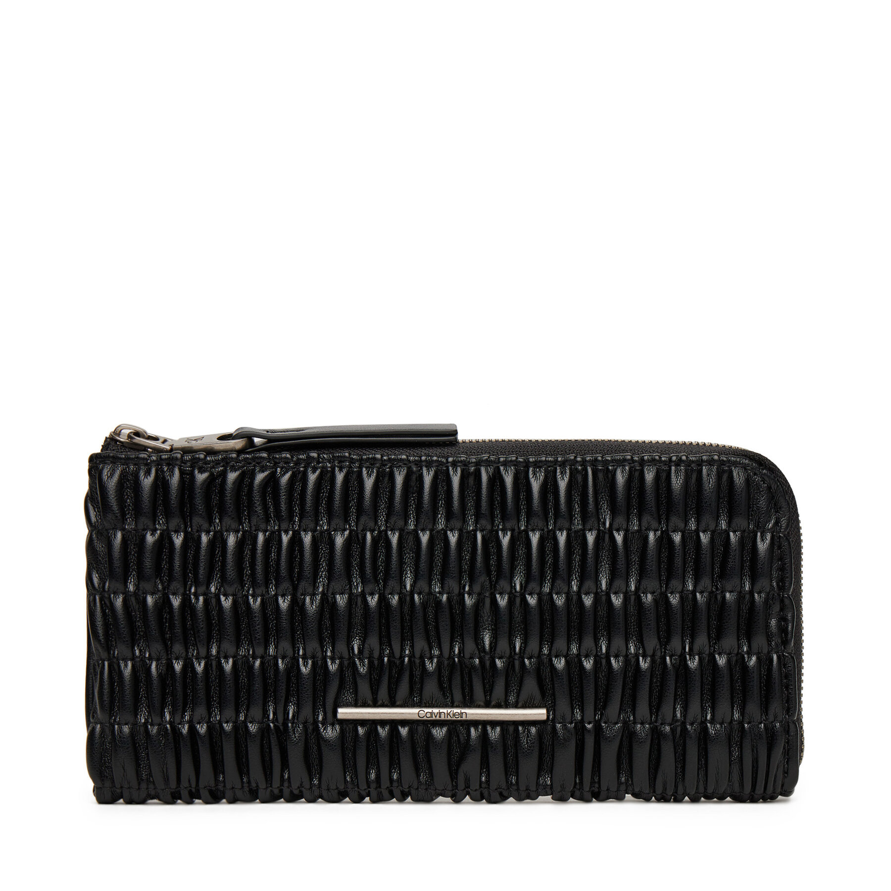 Portafoglio Calvin Klein Ruched Long L-Zip LV04K1085G Nero