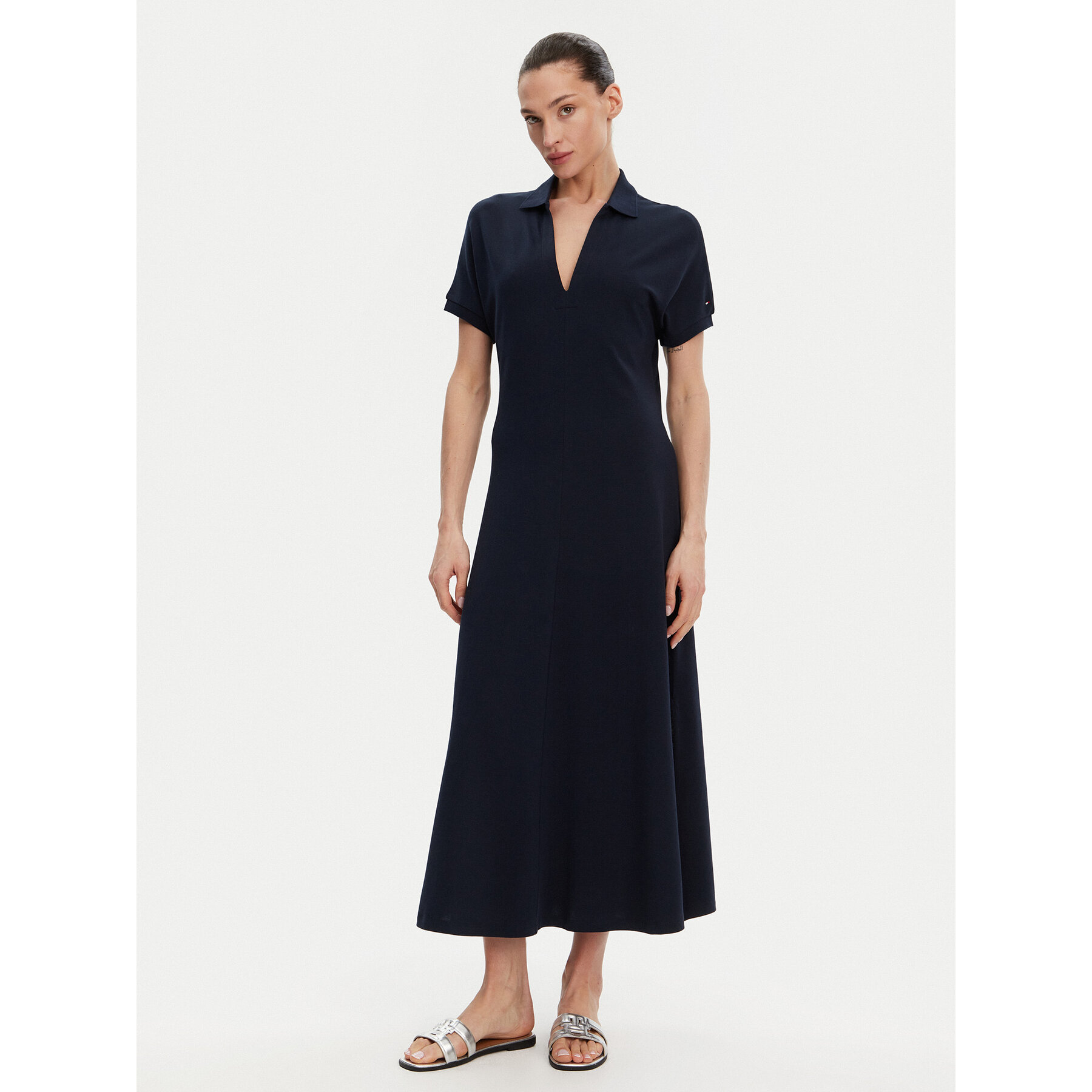 Tommy Hilfiger Kleid für den Alltag WW0WW44514 Dunkelblau Regular Fit