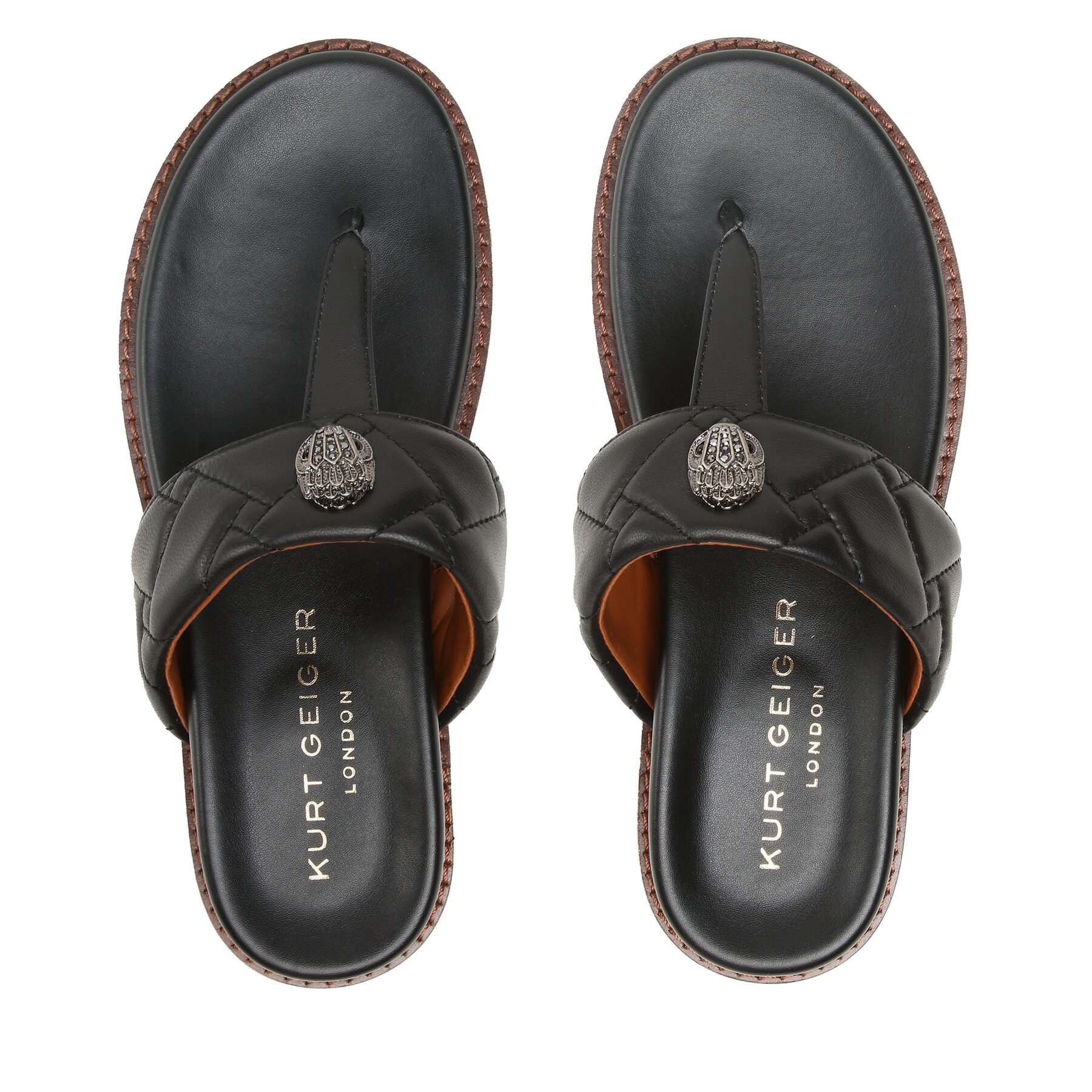 Джапанки Kurt Geiger Kensington T-Bar Chunky 9819900109 Черен