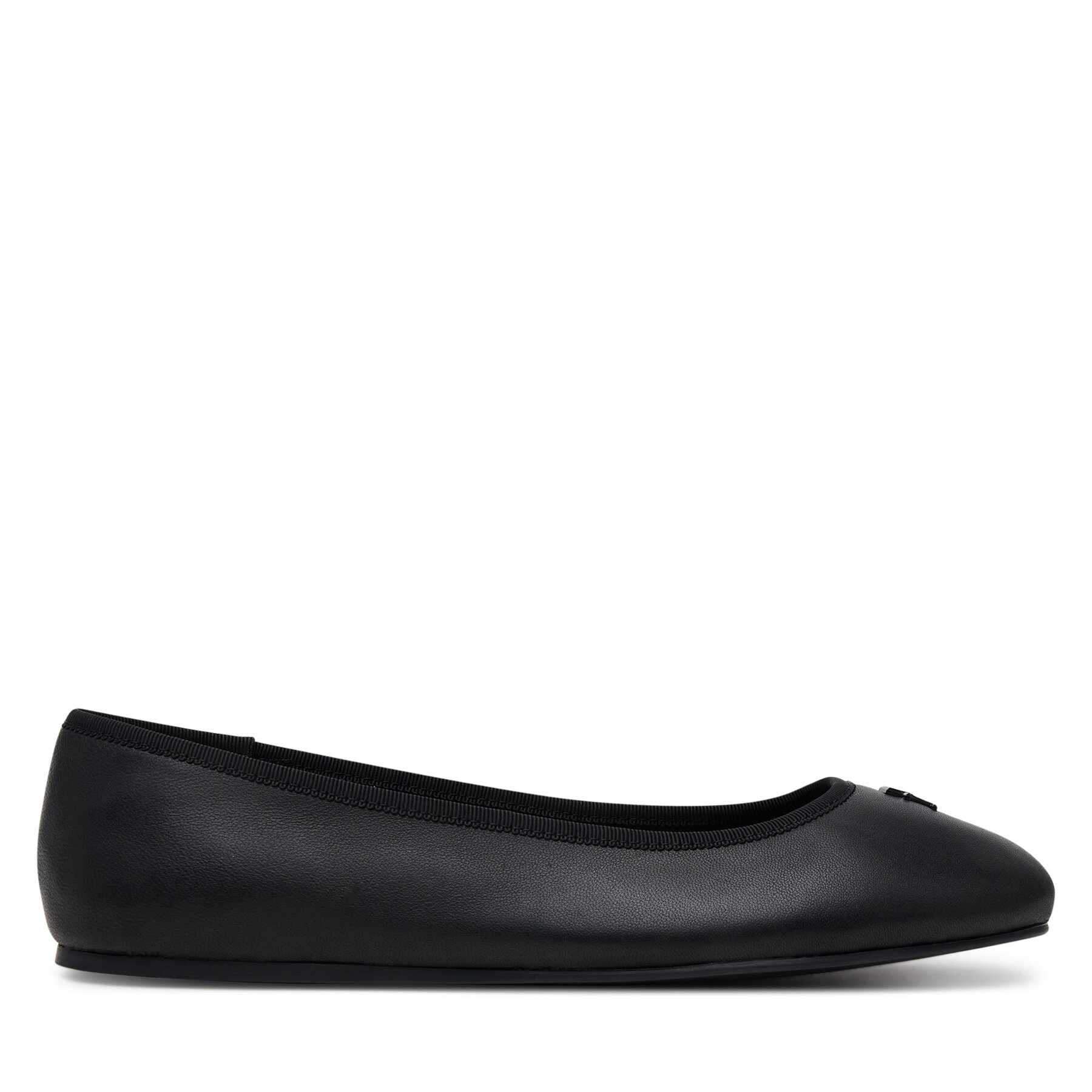 Damskie Baleriny Tommy Hilfiger, Rozmiar 39 Czarny Th Hardware Leather Ballerina FW0FW08654