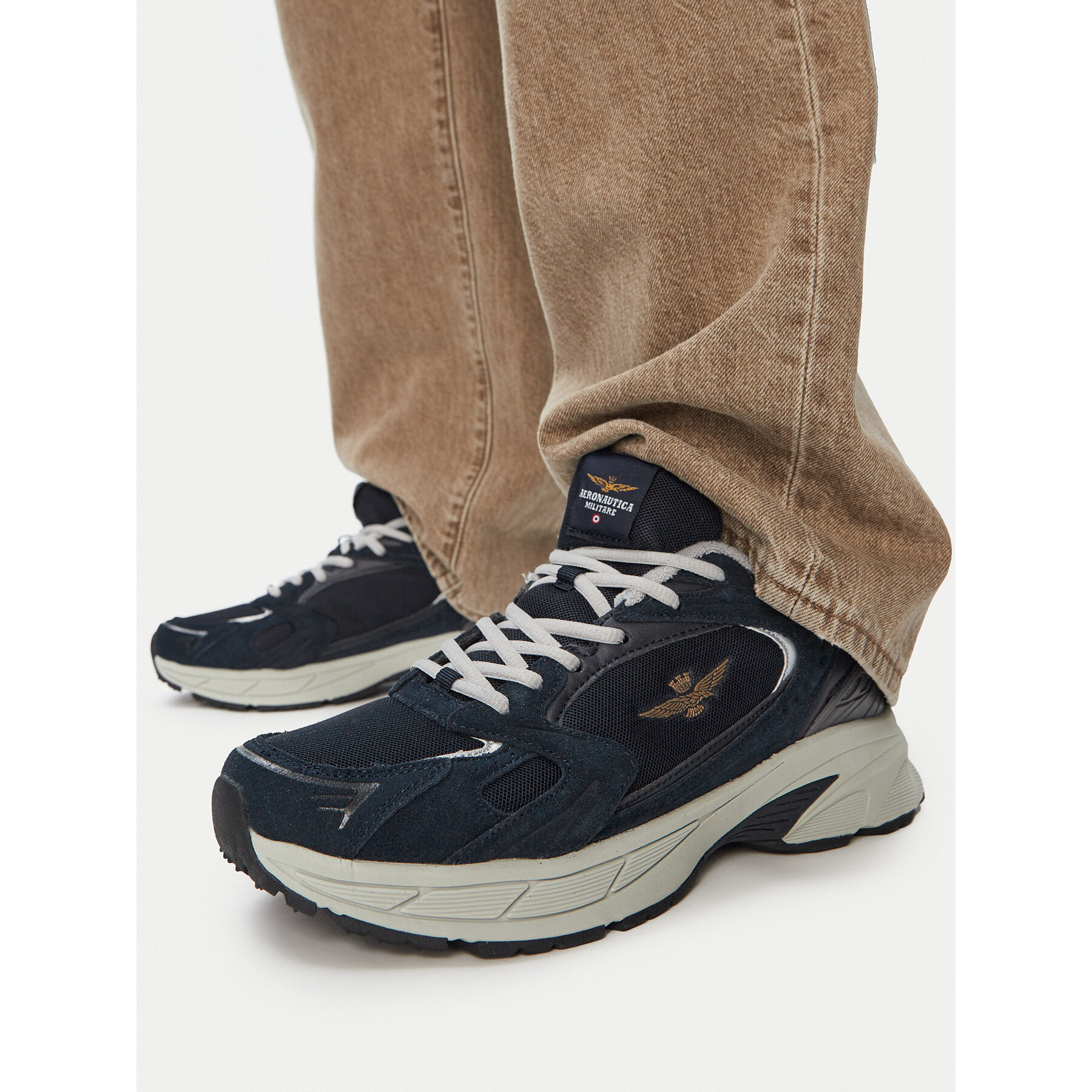 Sneakersy Aeronautica Militare 261SC0301UCT03500 Tmavomodrá