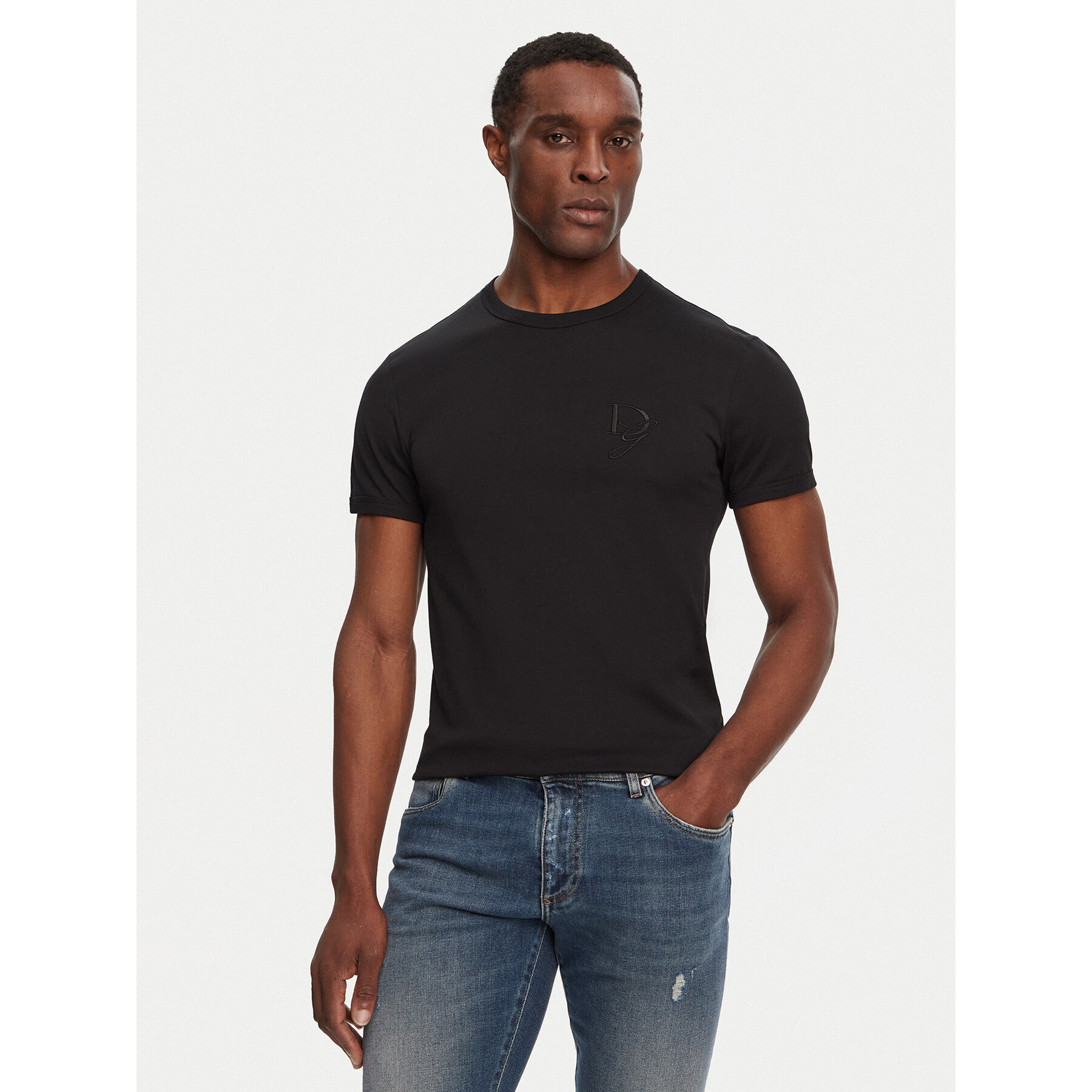 Dolce&Gabbana Póló G8RN8Z G7N4Q Fekete Regular Fit