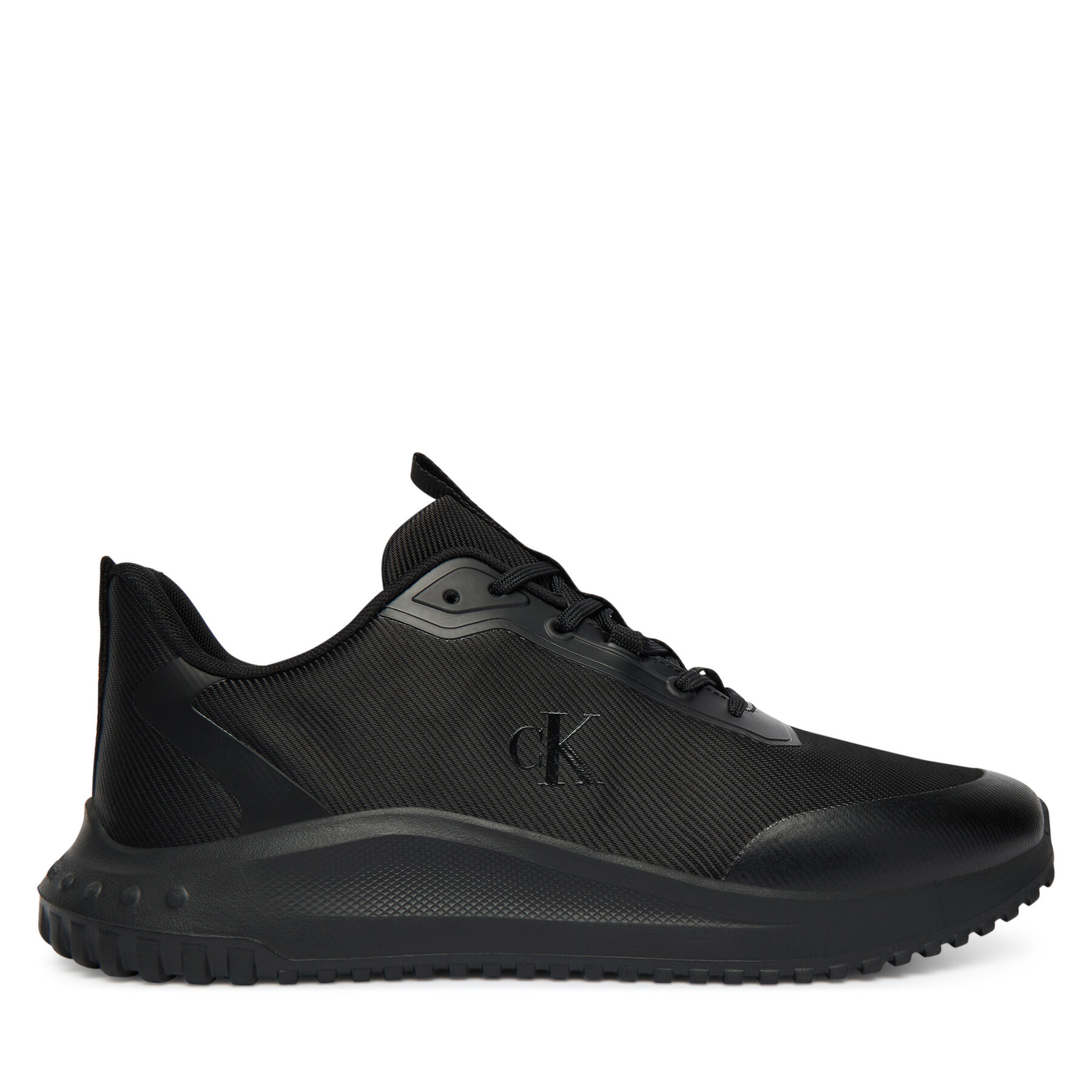 Sneakers Calvin Klein Eva Runner Lace Up Mat Mix YM0YM01442 Negru