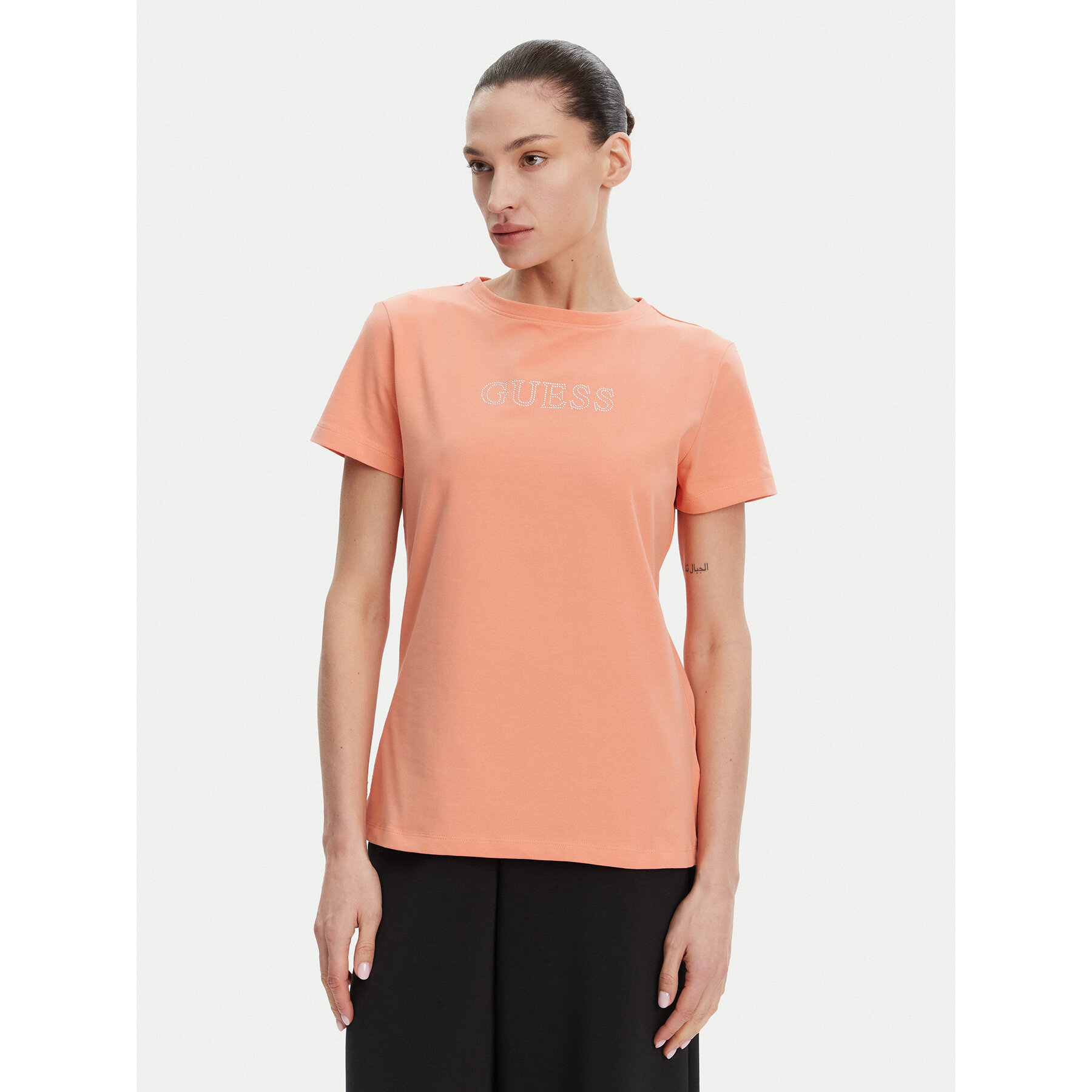 Guess Póló V3BI11 J1314 Narancssárga Regular Fit