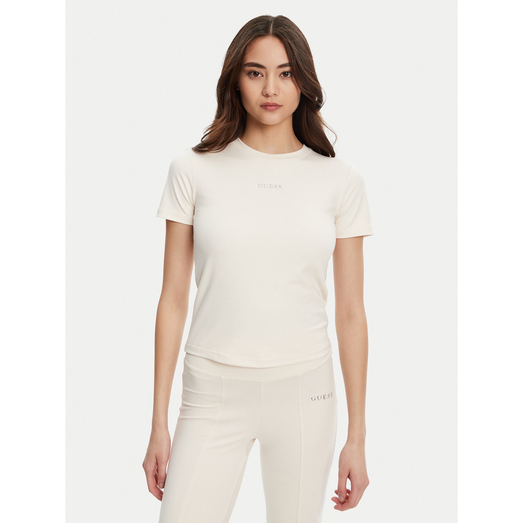 Guess Póló V5RI10 KCD02 Ekru Regular Fit