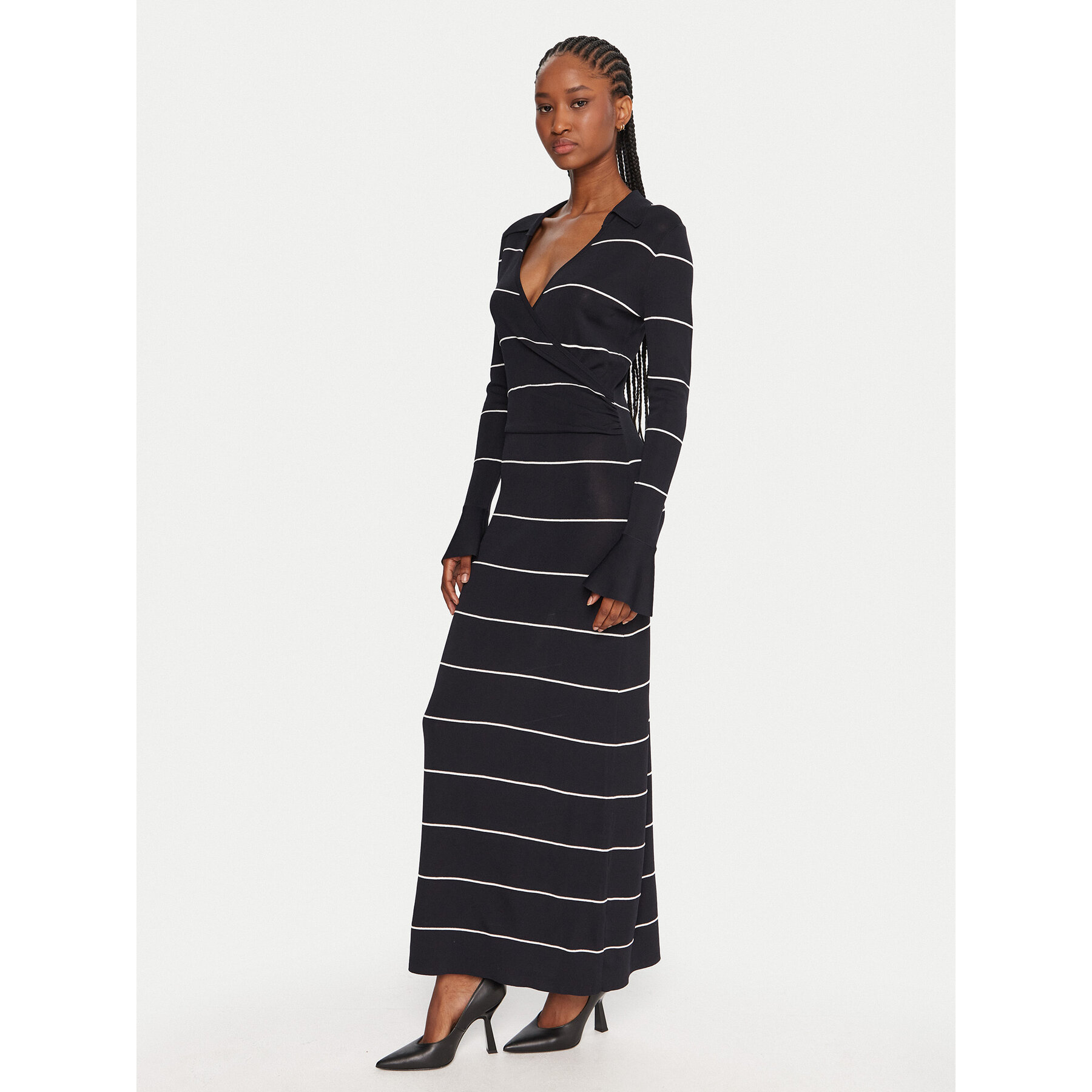French Connection Strickkleid 71ZAG Dunkelblau Regular Fit