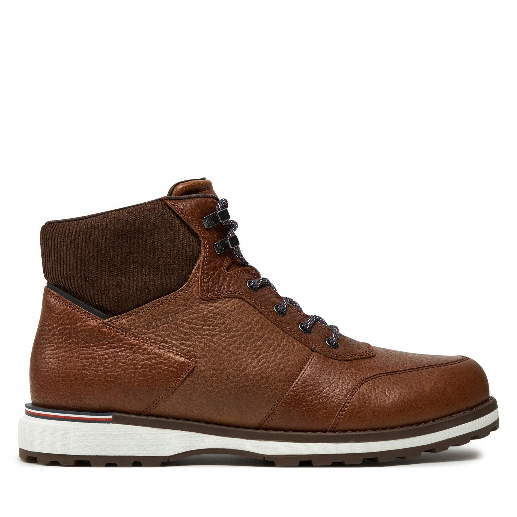 Męskie Tommy Hilfiger Trzewiki, Rozmiar 40 Brązowy Corporate Warm Outdoor Lth Boot FM0FM05148