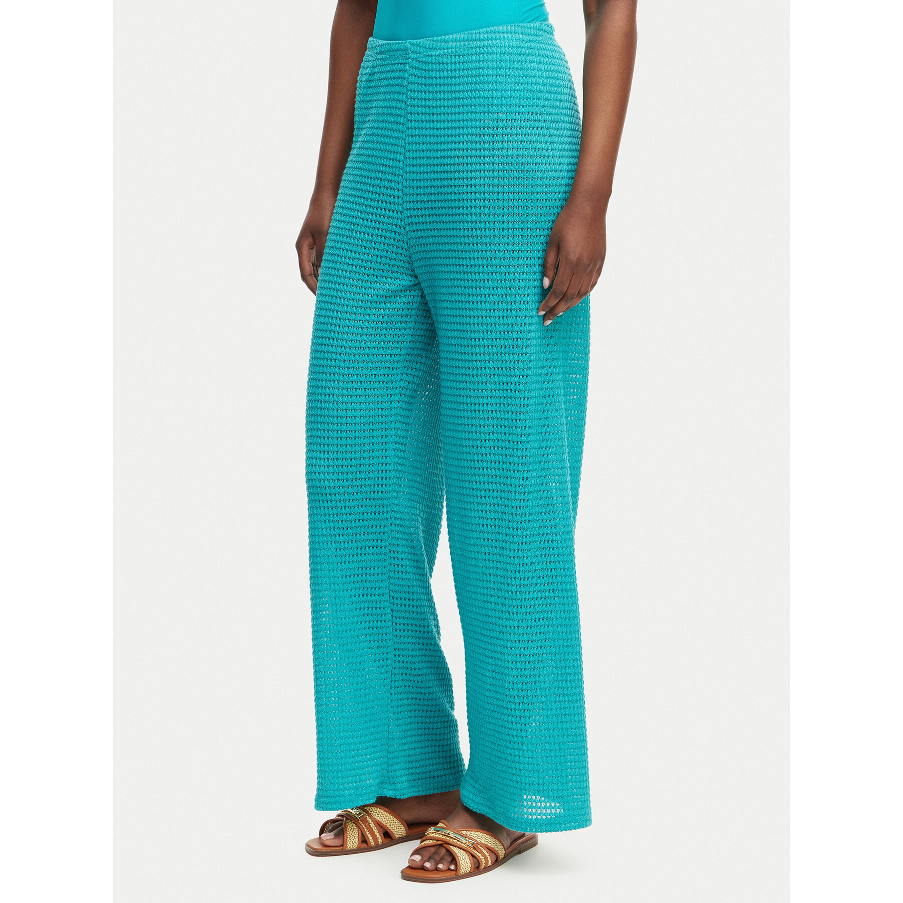 Ysabel Mora Stoffhose 86269 Türkisfarben Loose Fit