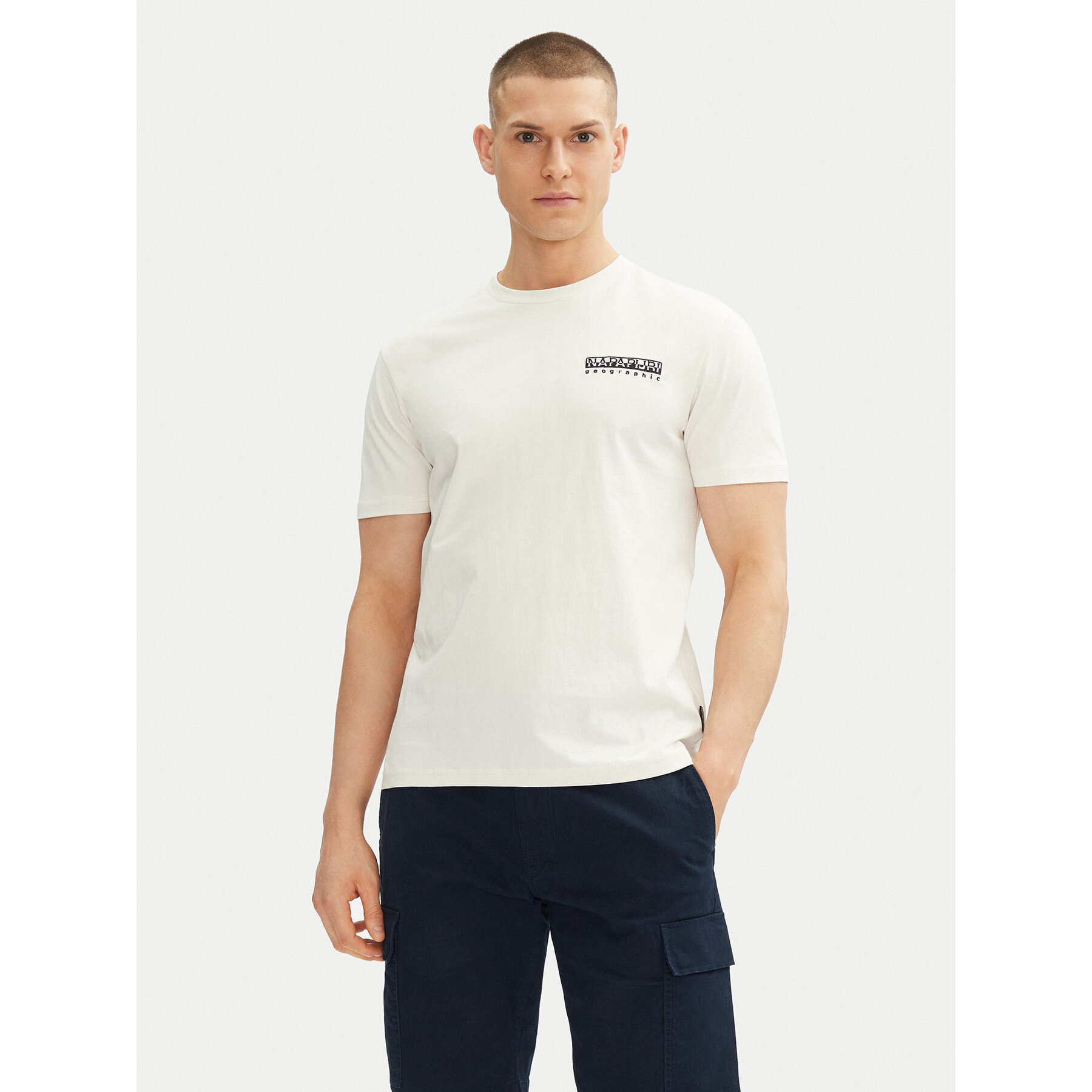 Napapijri T-shirt S-Vignoni Back SS NP0A4ILXN1A1 Bianco Regular Fit